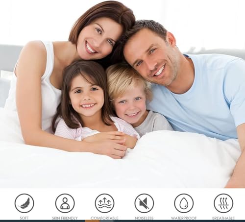Utopia Bedding Zippered Mattress Encasement King, 100% Waterproof Bed Bug and Dust Mite Proof Mattress Protector, Absorbent Six-Sided Mattress Cover