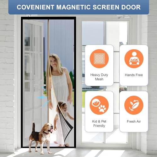 *Casava Ropa Affiliate Link. Magnetic Screen Door, Screen Door Mesh,Door Screen Magnetic Closure for Patio Door, Keep Bugs Out, Automatical Closure, Easy Install, Actual Screen Size 40"x81" (Fit Door Size up to 38"x80")