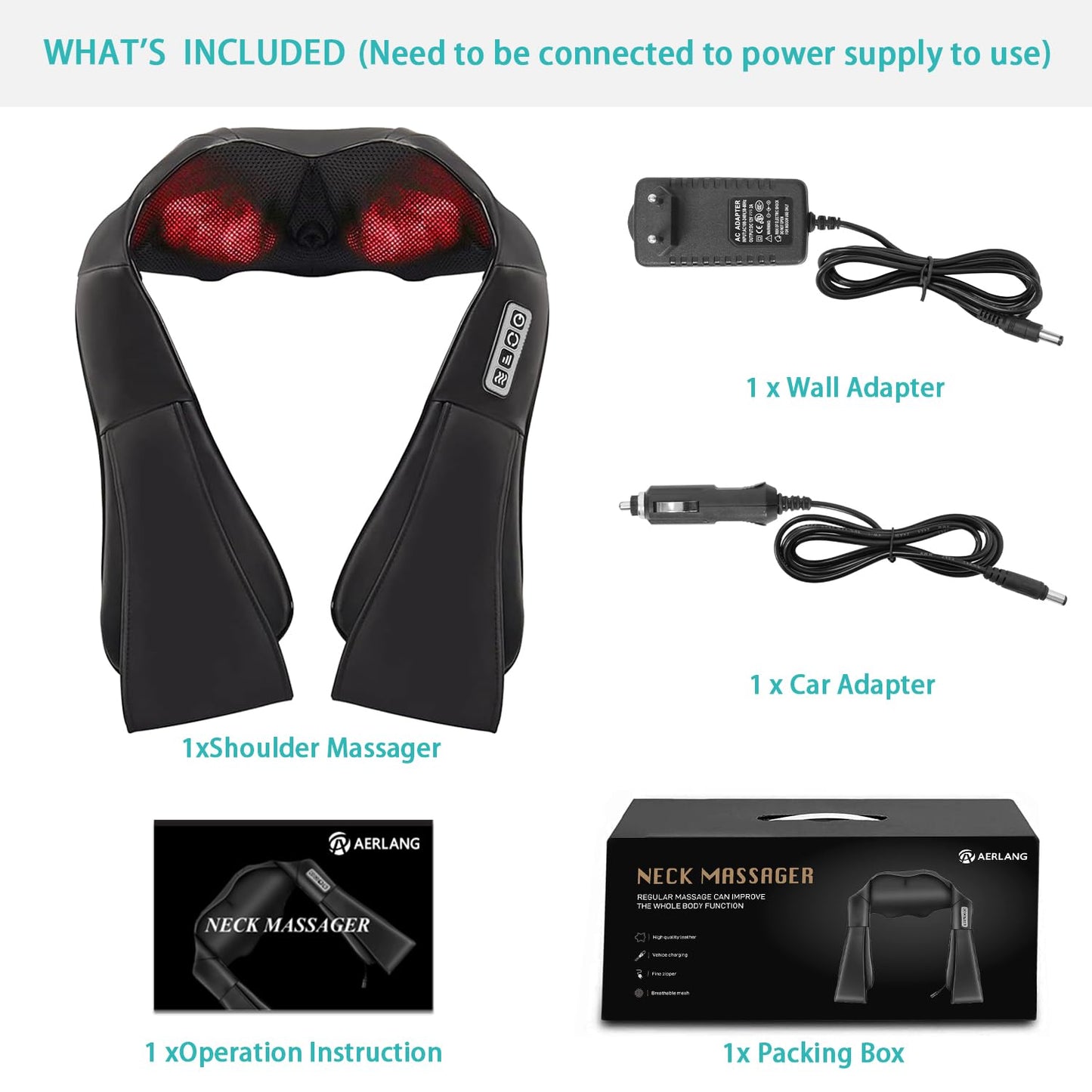 Back and Neck Massager (Deep Tissue Kneading) *Not Cordless