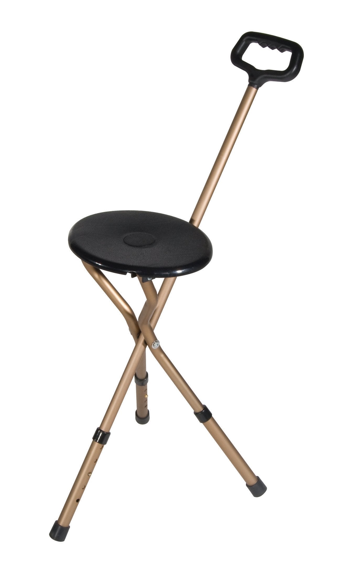 Folding Cane with Seat, Black
