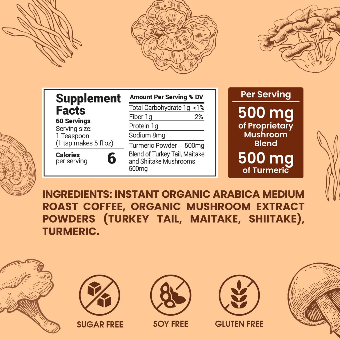 Mushroom Coffee Organic (60 Servings)