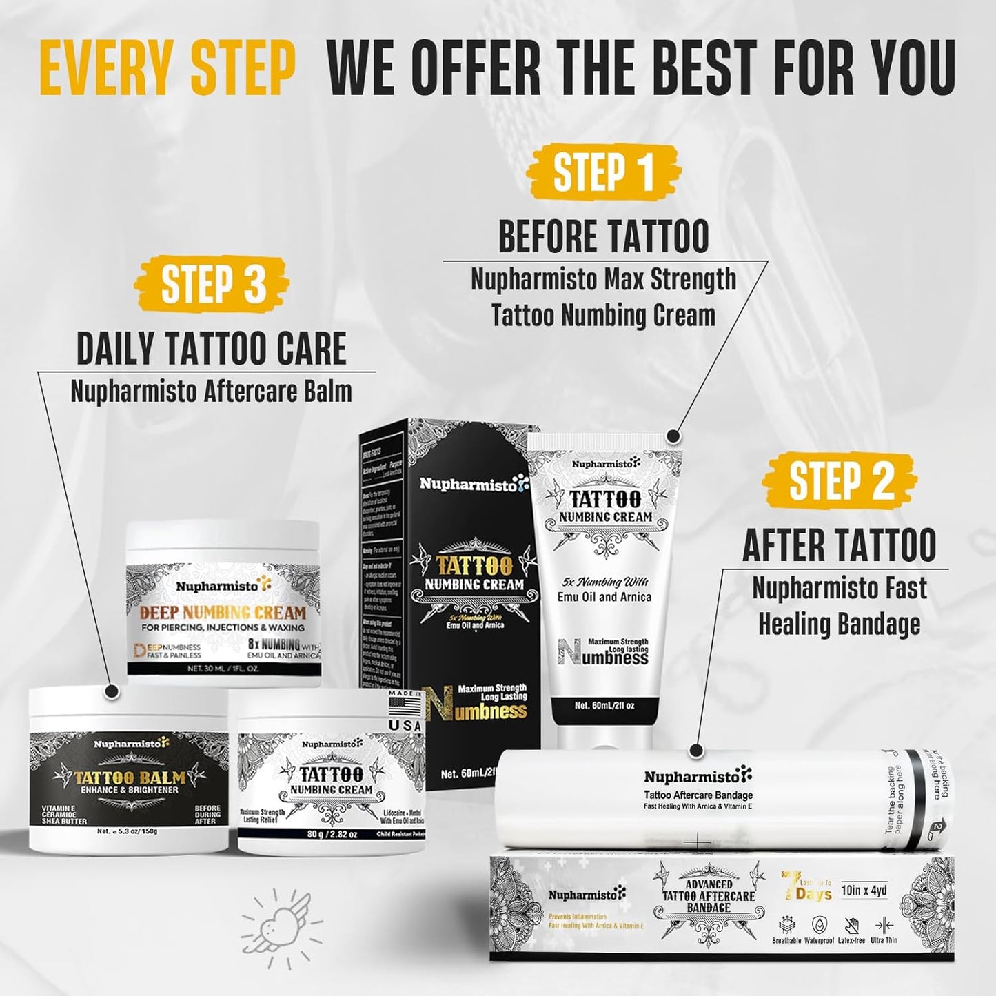 * Casava Ropa Affiliate link 6 Hours Maximum Strength Numbing Cream Tattoo (2oz/ 60ml), Tattoo Numbing Cream for Tattoos Extra Strength with 5x Numbing, Emu Oil and Arnica. 2oz/ 60ml