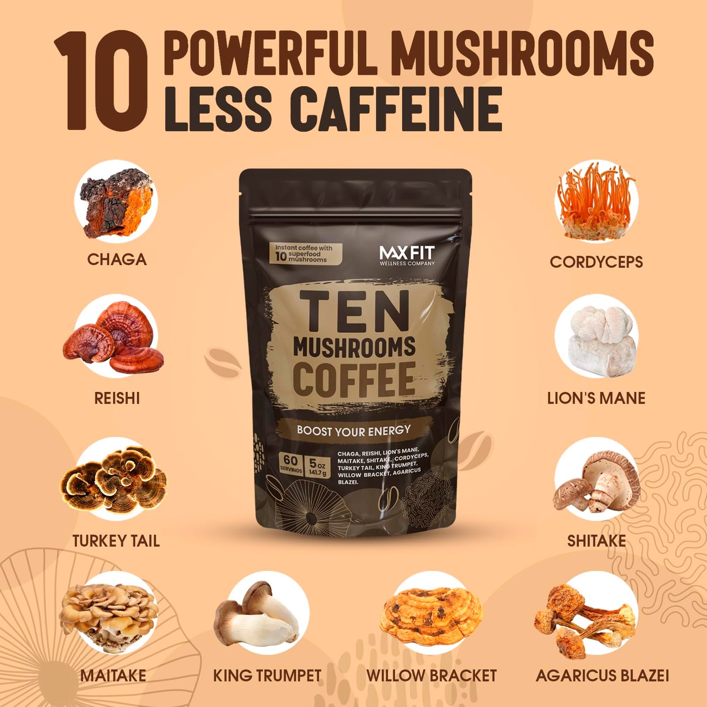 Mushroom Coffee Organic (60 Servings)