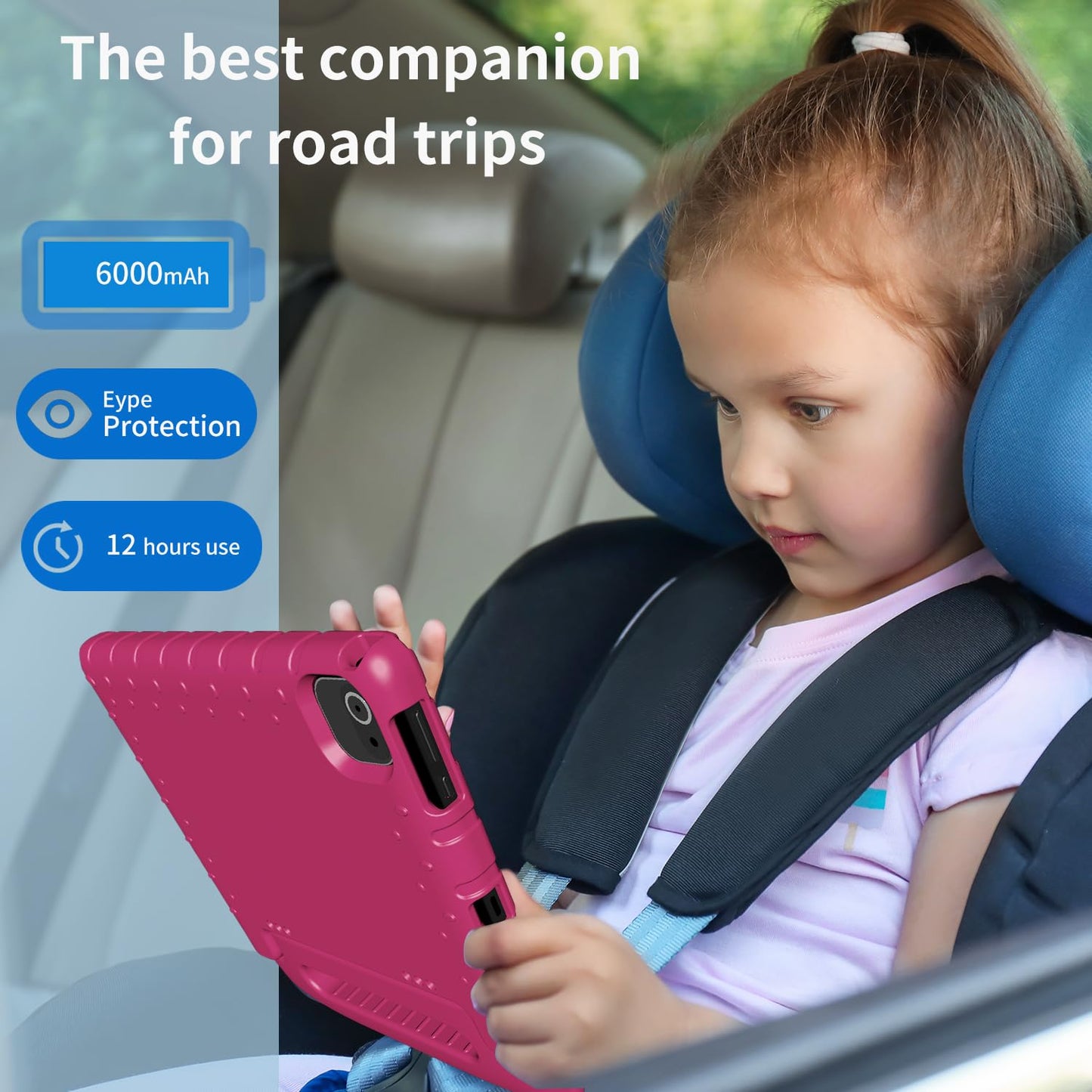 Kids Tablet, 10 inch Android 14 Tablet for Kids, 8GB RAM 64GB ROM Octa-Core Fast-Charging Battery Toddler Tablet with Shockproof Case, Bluetooth, WiFi, Parental Control, Dual Camera, GPS