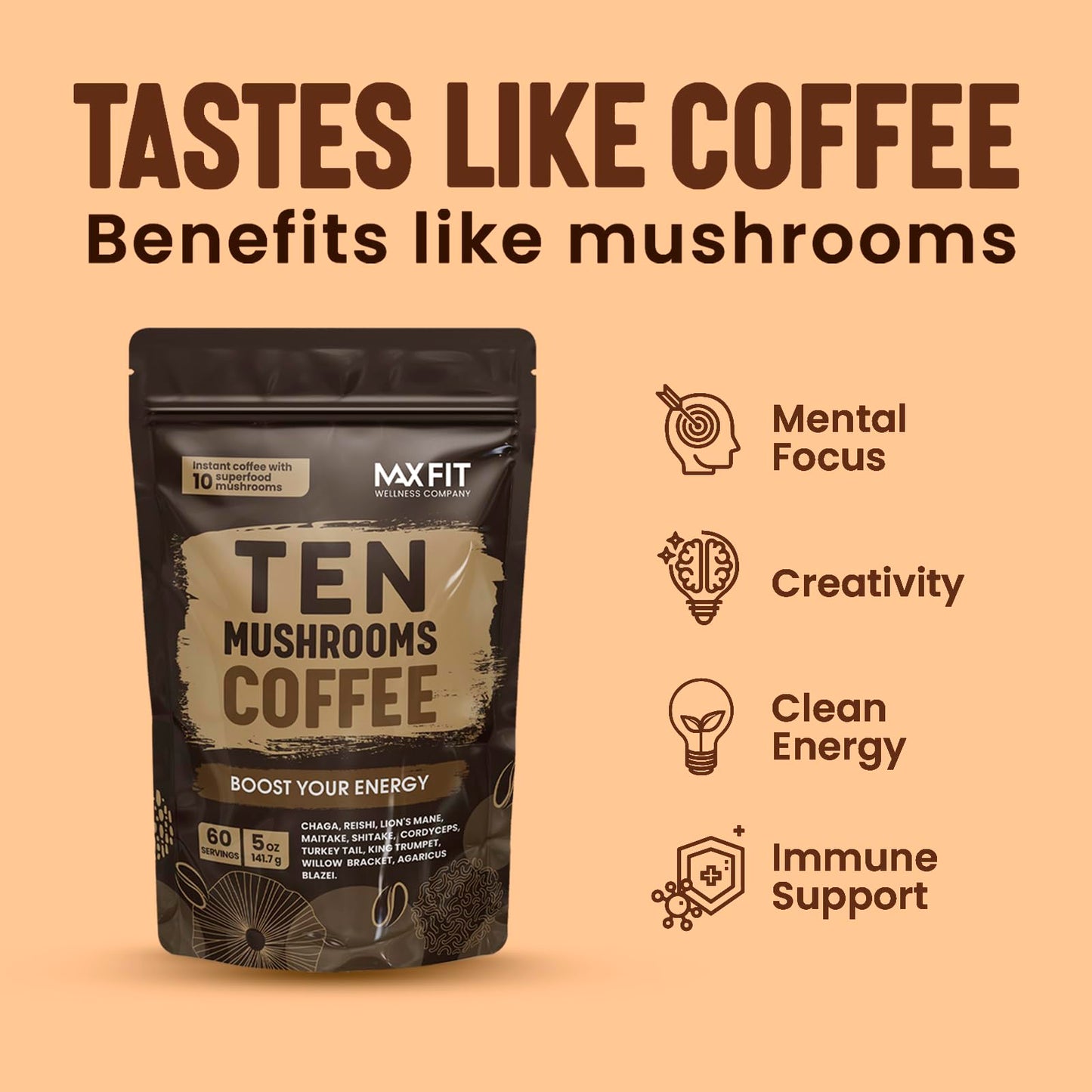 Mushroom Coffee Organic (60 Servings)