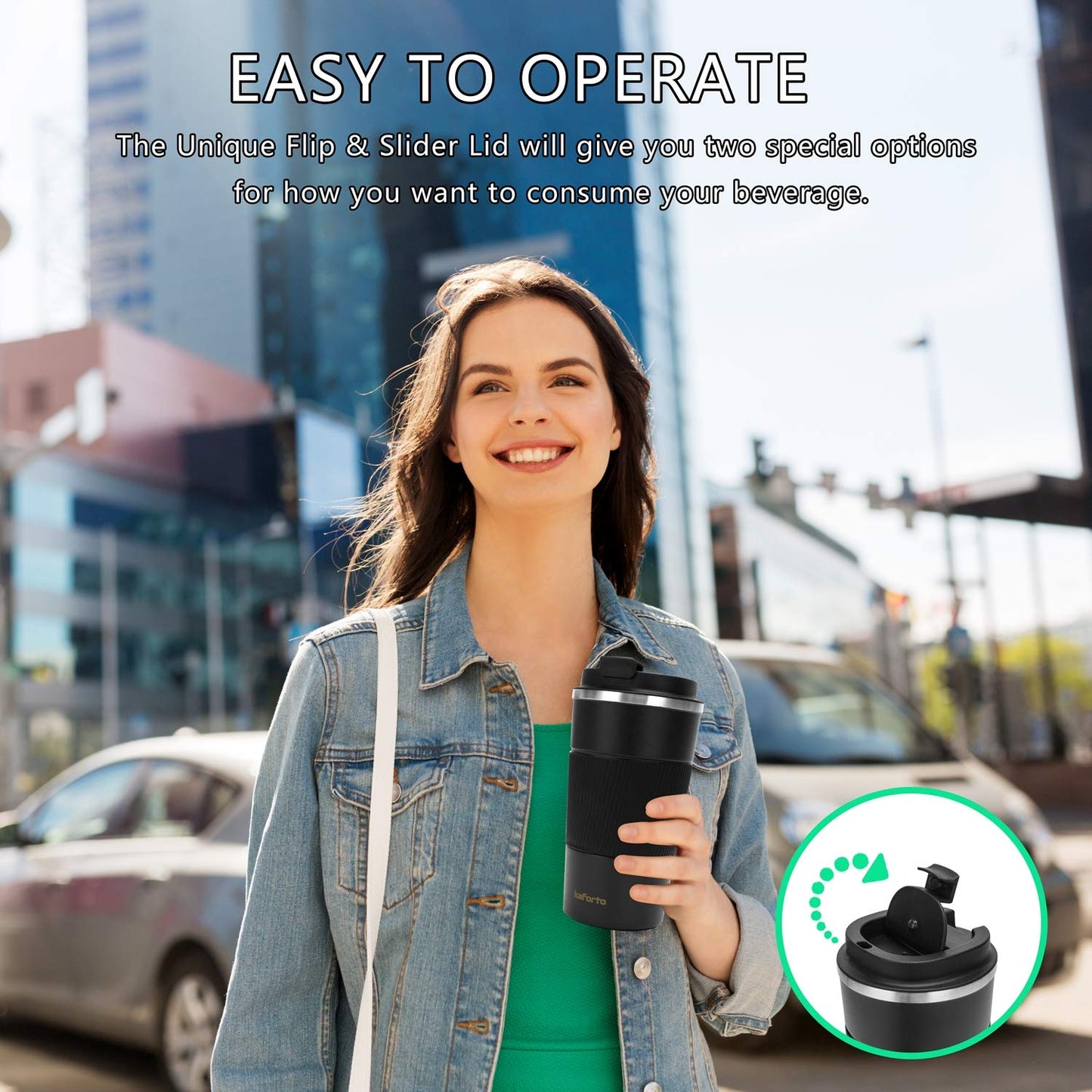 *Amazon Affiliate Link 12oz Insulated Coffee Travel Mug Stainless Steel Vacuum Coffee Cup Leakproof with Screw Lid Double Wall Coffee Tumbler Reusable Thermal Cup for Hot/Iced Beverage - 380ml, Black