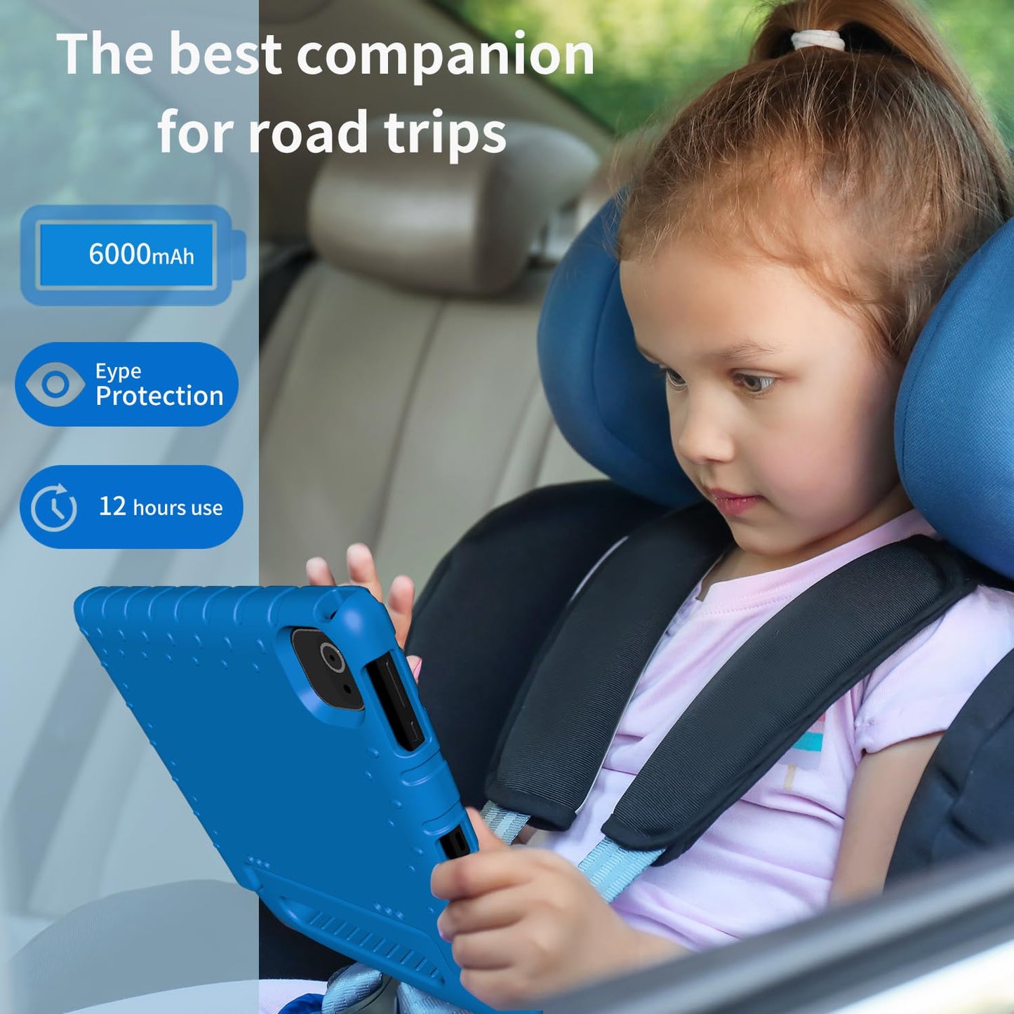 Kids Tablet, 10 inch Android 14 Tablet for Kids, 8GB RAM 64GB ROM Octa-Core Fast-Charging Battery Toddler Tablet with Shockproof Case, Bluetooth, WiFi, Parental Control, Dual Camera, GPS