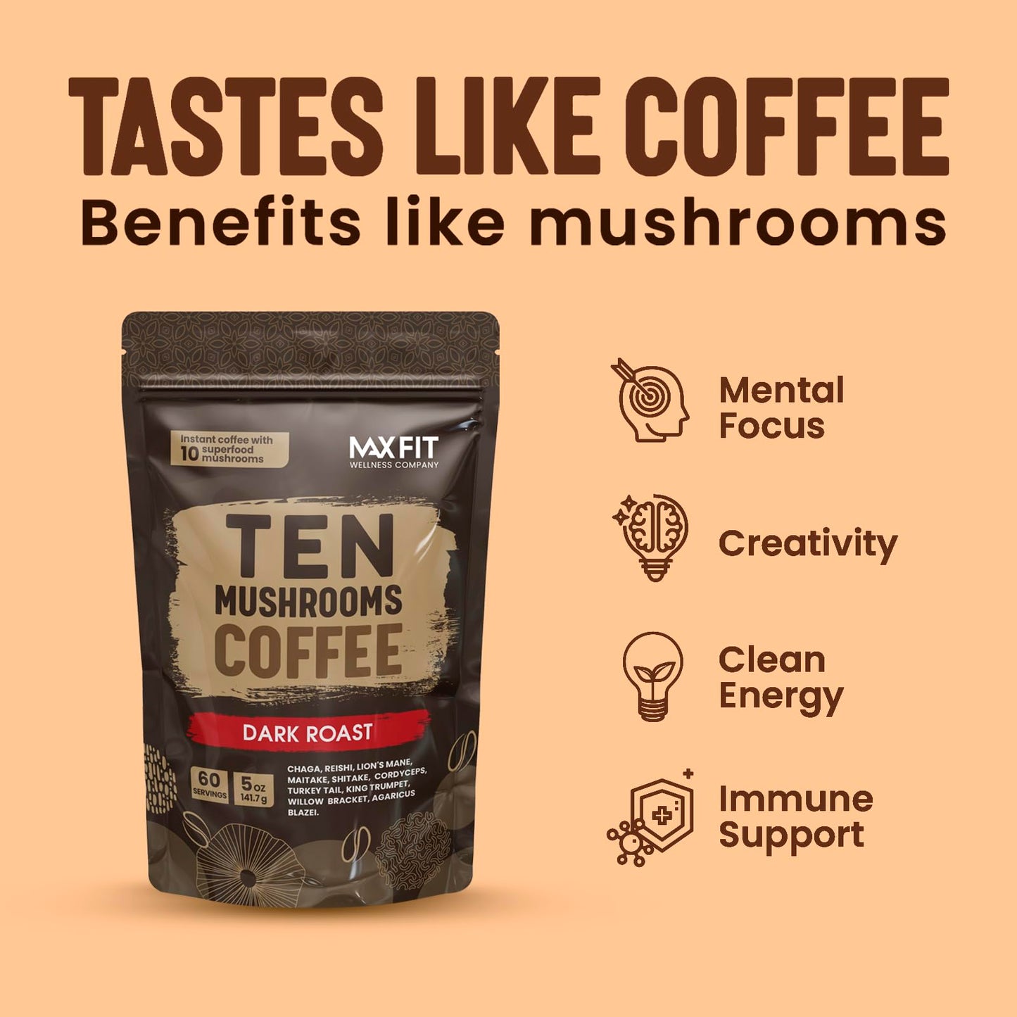 Mushroom Coffee Organic (60 Servings)