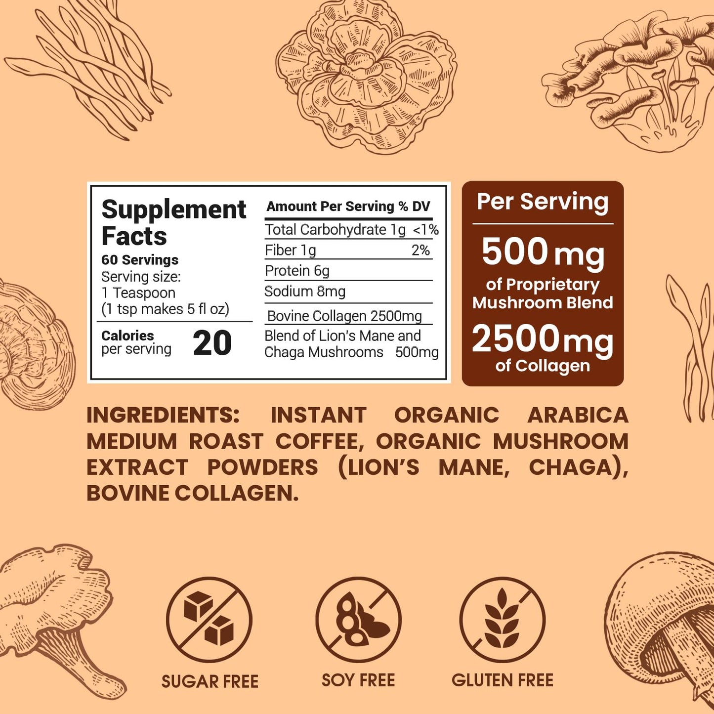 Mushroom Coffee Organic (60 Servings)