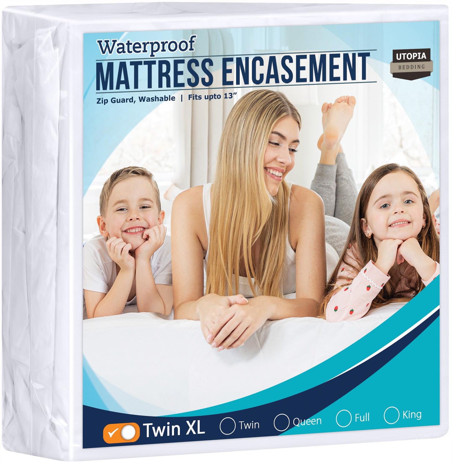 Utopia Bedding Zippered Mattress Encasement King, 100% Waterproof Bed Bug and Dust Mite Proof Mattress Protector, Absorbent Six-Sided Mattress Cover