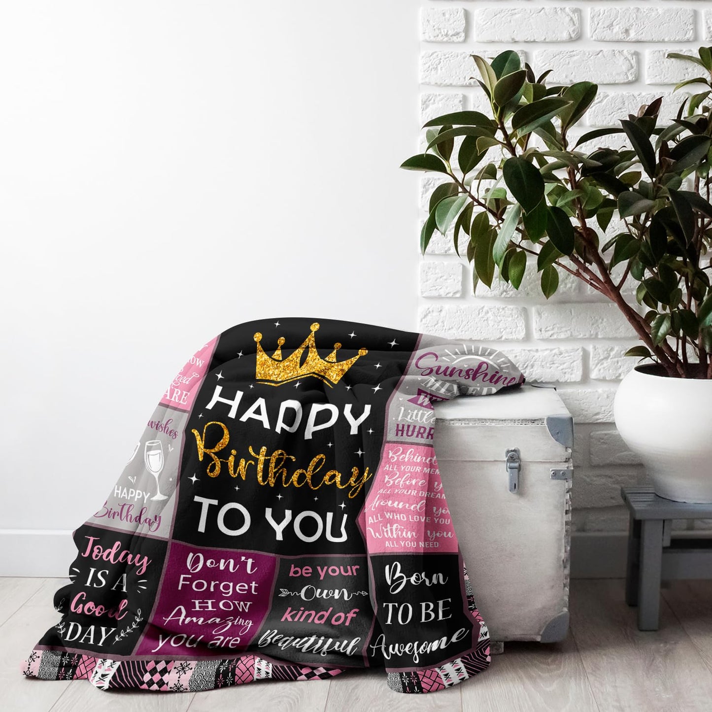 *CasavaRopa Affiliate Link Amonee-YL 50th Birthday Gifts for Women, 50th Birthday Gift Blanket 60"X80", 50 Year Old Gifts for Women, 50th Birthday Gifts for Her, 50th Birthday Decorations, 50 Years Old Birthday Gifts for Woman