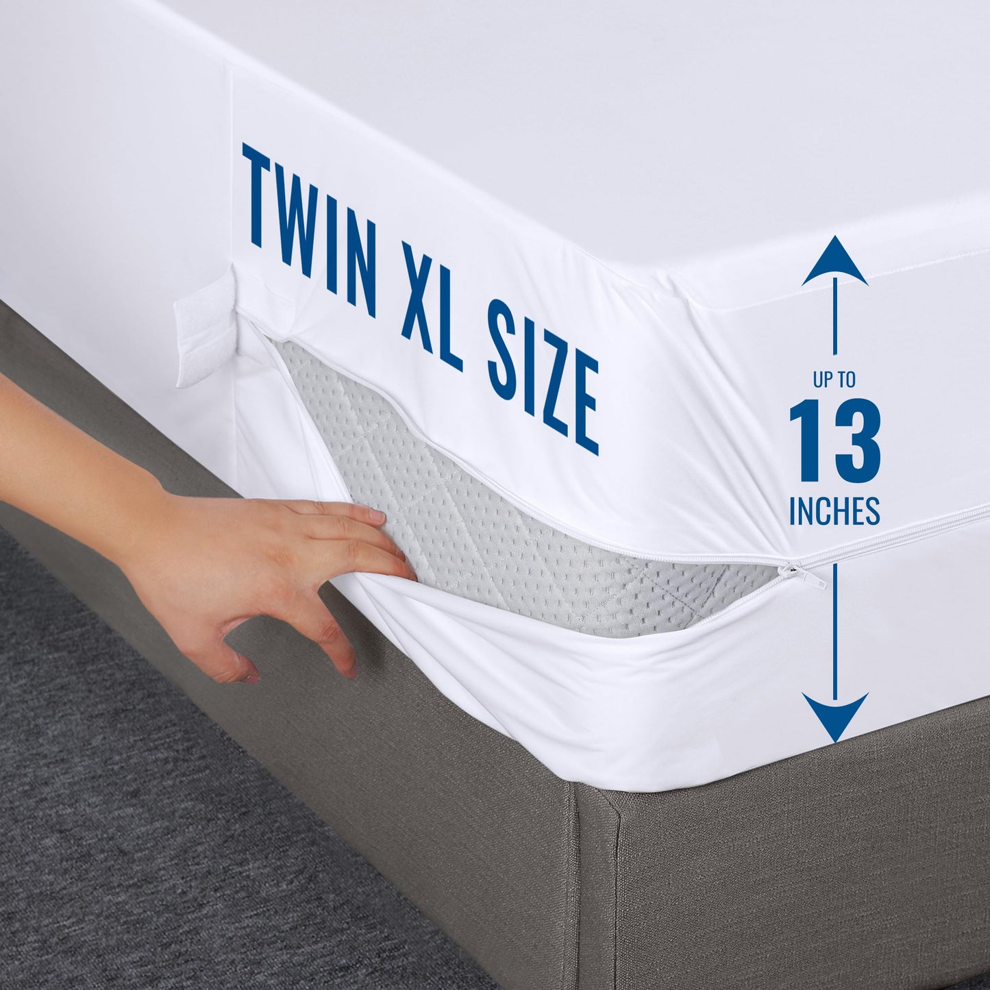 Utopia Bedding Zippered Mattress Encasement King, 100% Waterproof Bed Bug and Dust Mite Proof Mattress Protector, Absorbent Six-Sided Mattress Cover