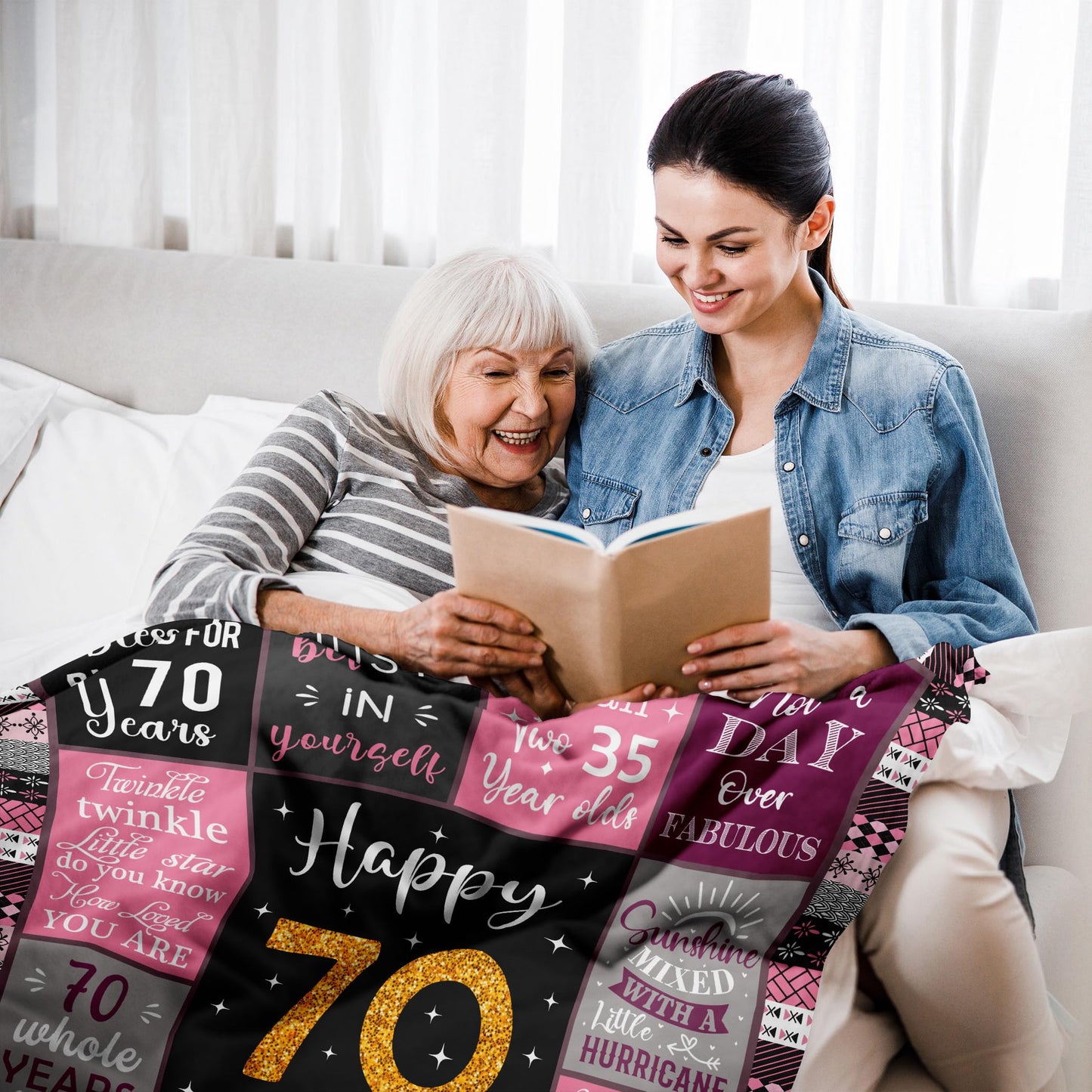 *CasavaRopa Affiliate Link Amonee-YL 50th Birthday Gifts for Women, 50th Birthday Gift Blanket 60"X80", 50 Year Old Gifts for Women, 50th Birthday Gifts for Her, 50th Birthday Decorations, 50 Years Old Birthday Gifts for Woman