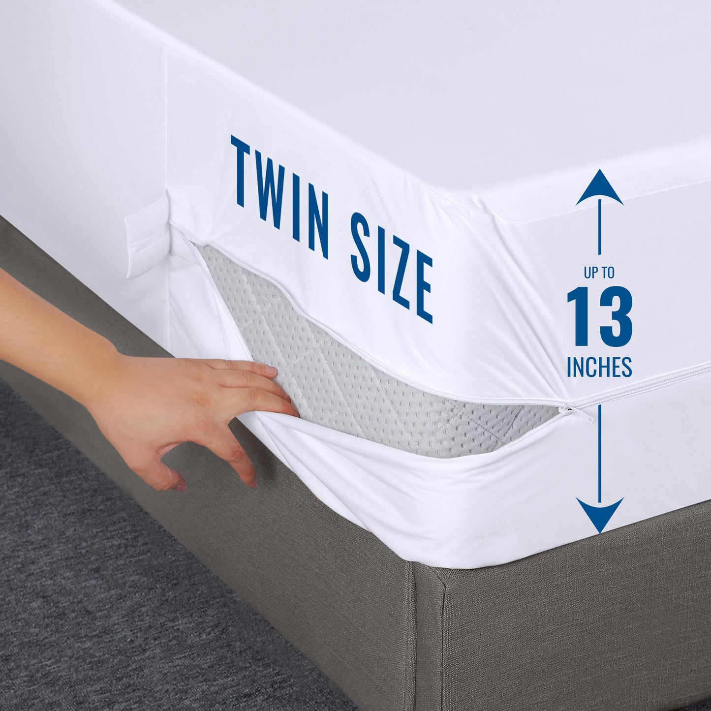 Utopia Bedding Zippered Mattress Encasement King, 100% Waterproof Bed Bug and Dust Mite Proof Mattress Protector, Absorbent Six-Sided Mattress Cover