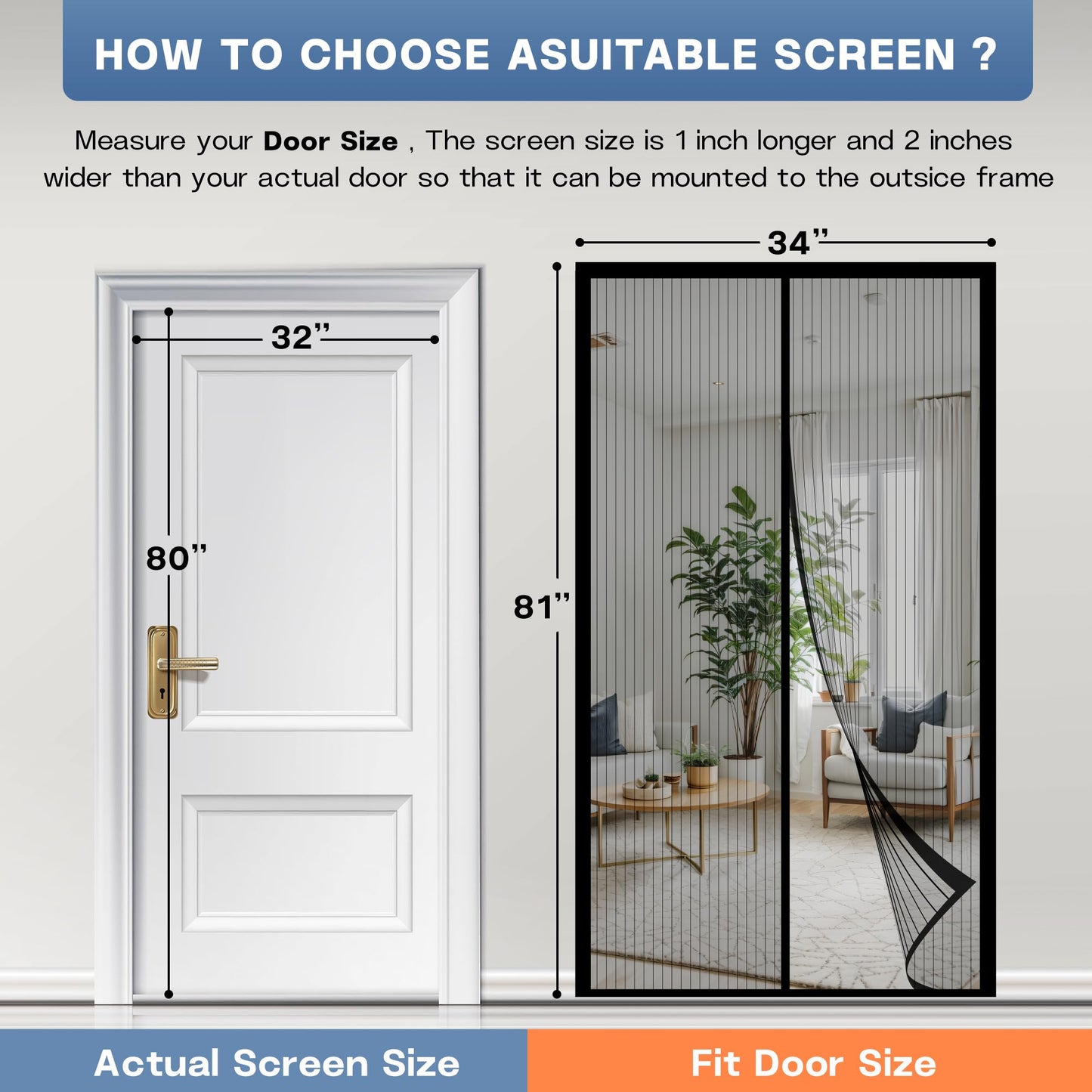 *Casava Ropa Affiliate Link. Magnetic Screen Door, Screen Door Mesh,Door Screen Magnetic Closure for Patio Door, Keep Bugs Out, Automatical Closure, Easy Install, Actual Screen Size 40"x81" (Fit Door Size up to 38"x80")