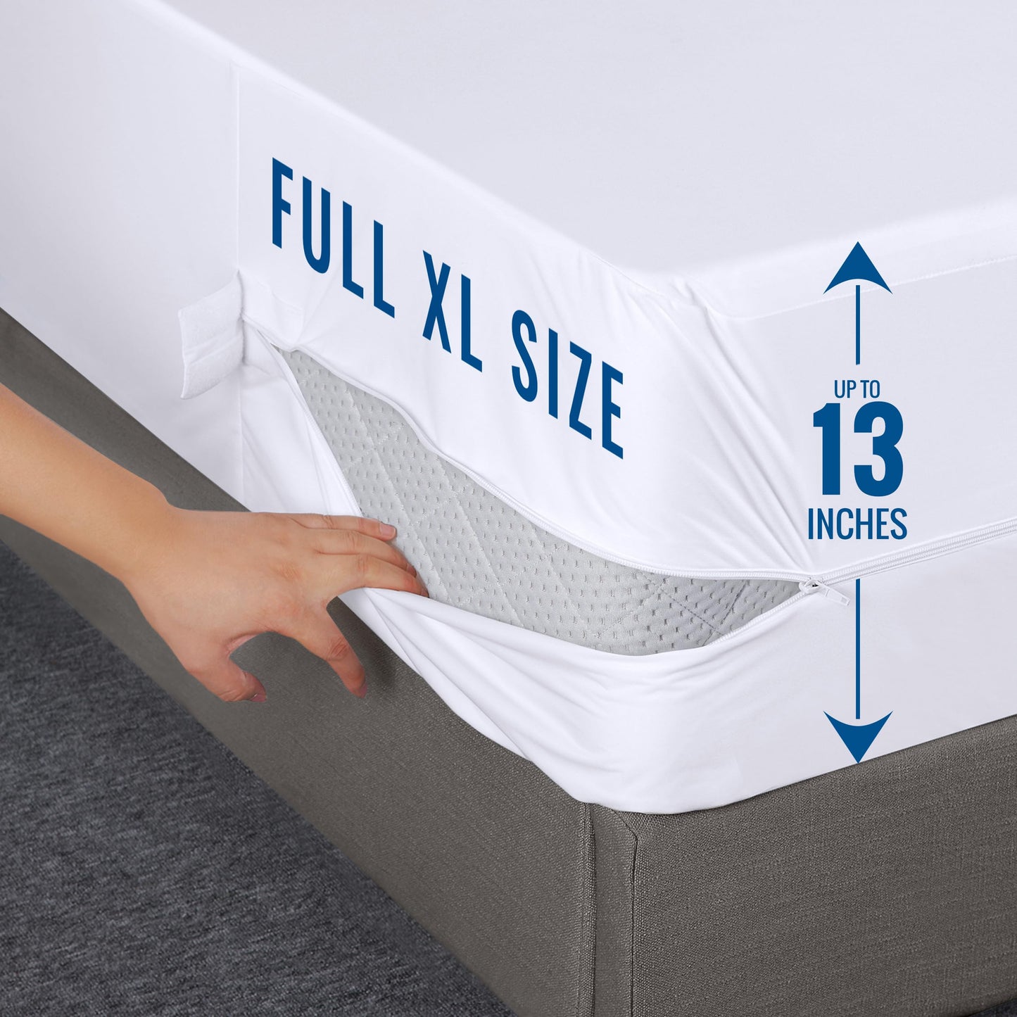 Utopia Bedding Zippered Mattress Encasement King, 100% Waterproof Bed Bug and Dust Mite Proof Mattress Protector, Absorbent Six-Sided Mattress Cover
