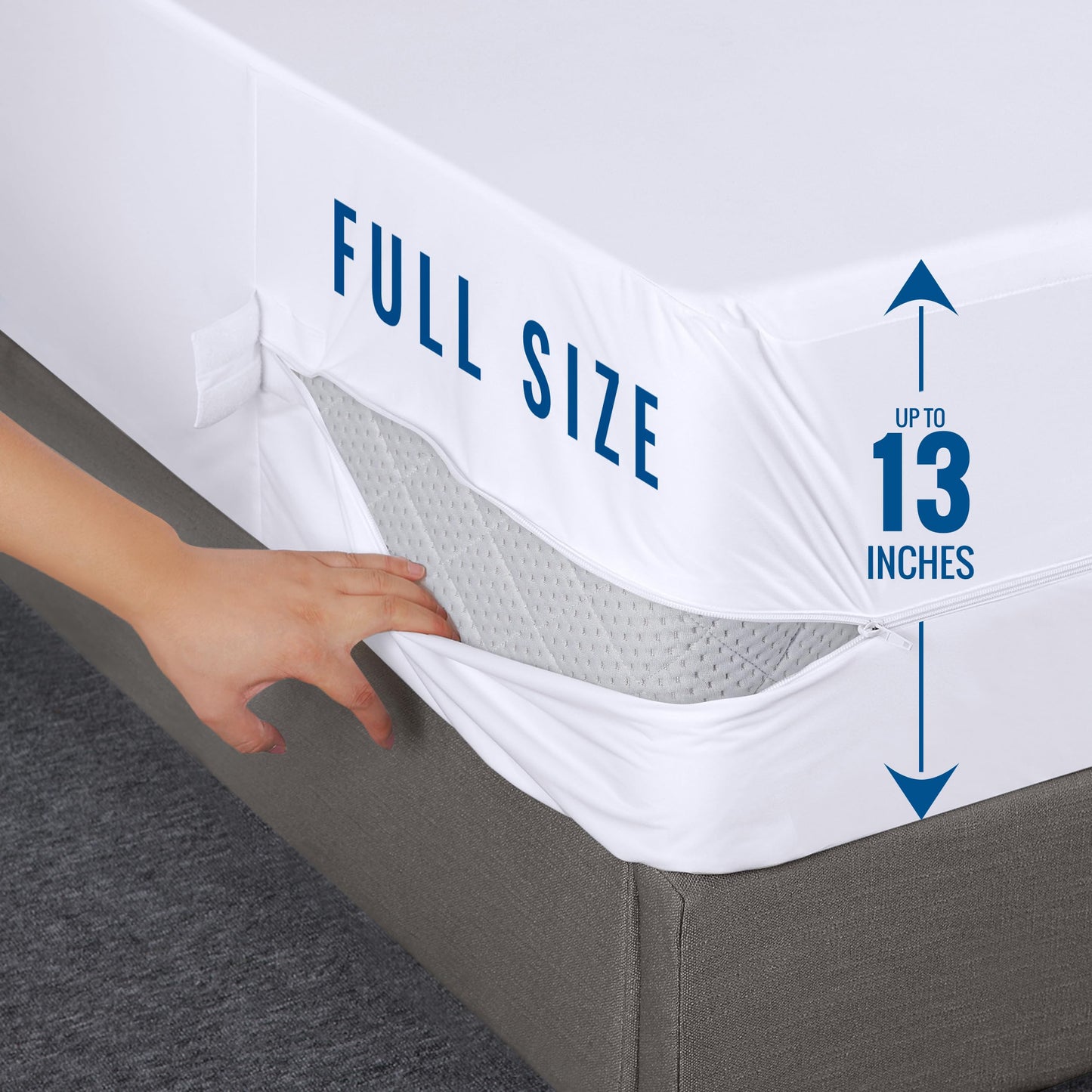 Utopia Bedding Zippered Mattress Encasement King, 100% Waterproof Bed Bug and Dust Mite Proof Mattress Protector, Absorbent Six-Sided Mattress Cover