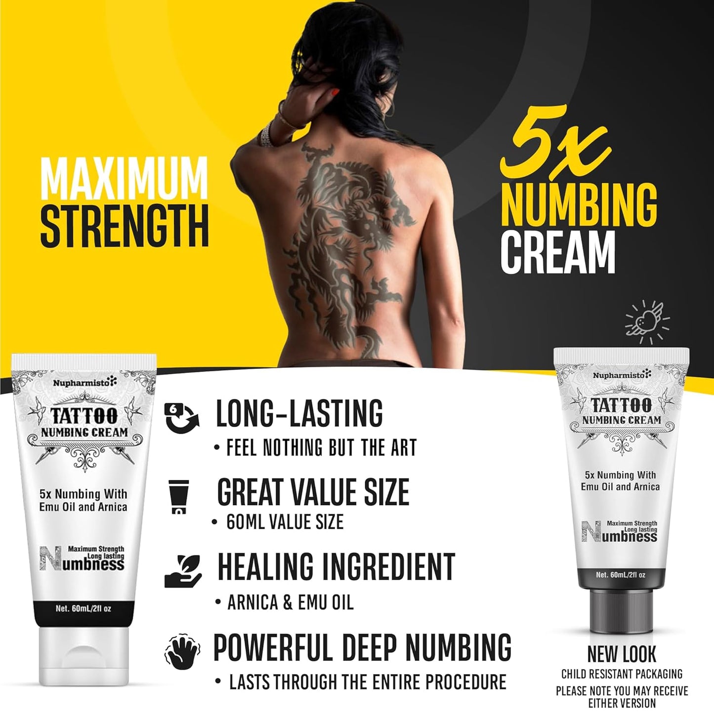 * Casava Ropa Affiliate link 6 Hours Maximum Strength Numbing Cream Tattoo (2oz/ 60ml), Tattoo Numbing Cream for Tattoos Extra Strength with 5x Numbing, Emu Oil and Arnica. 2oz/ 60ml