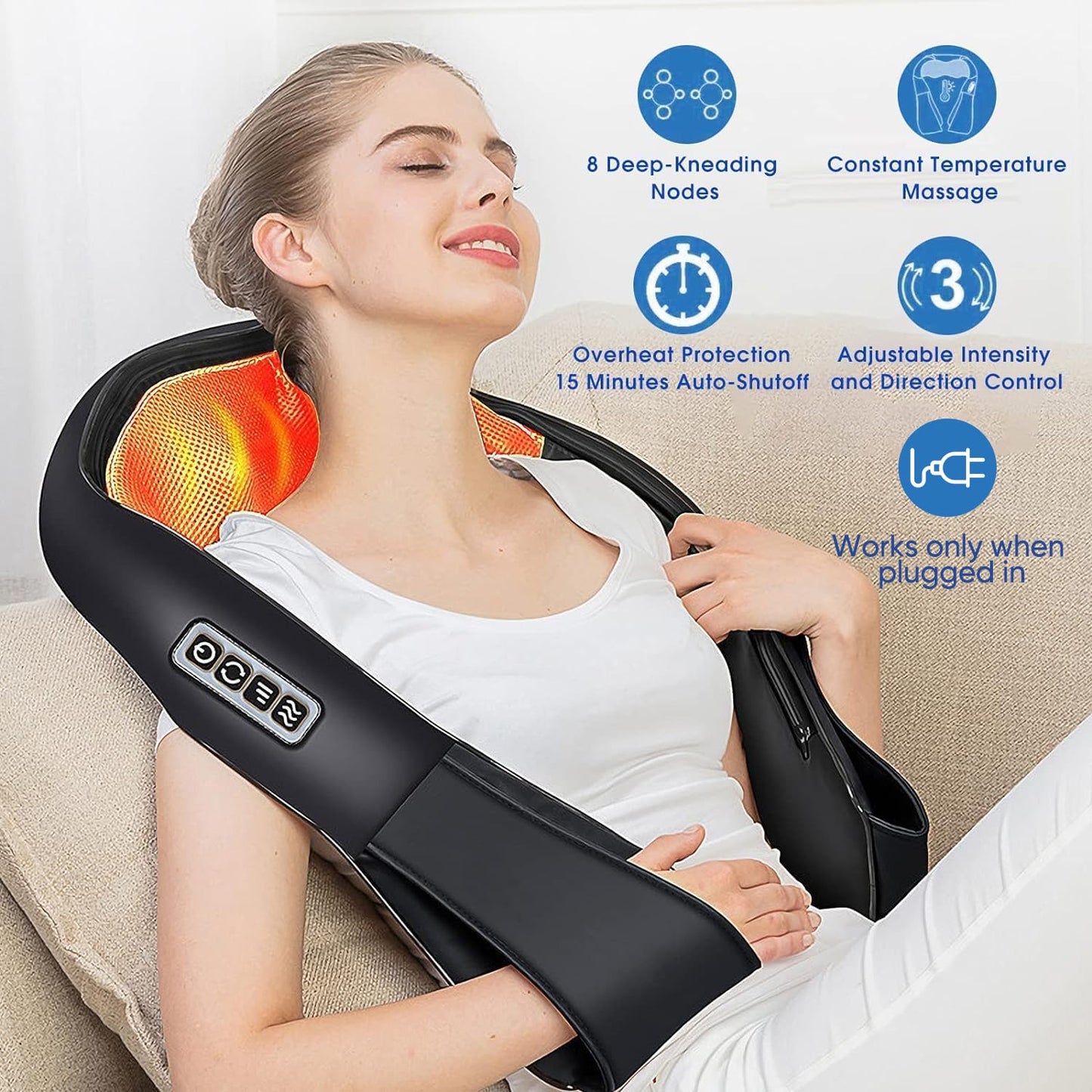Back and Neck Massager (Deep Tissue Kneading) *Not Cordless