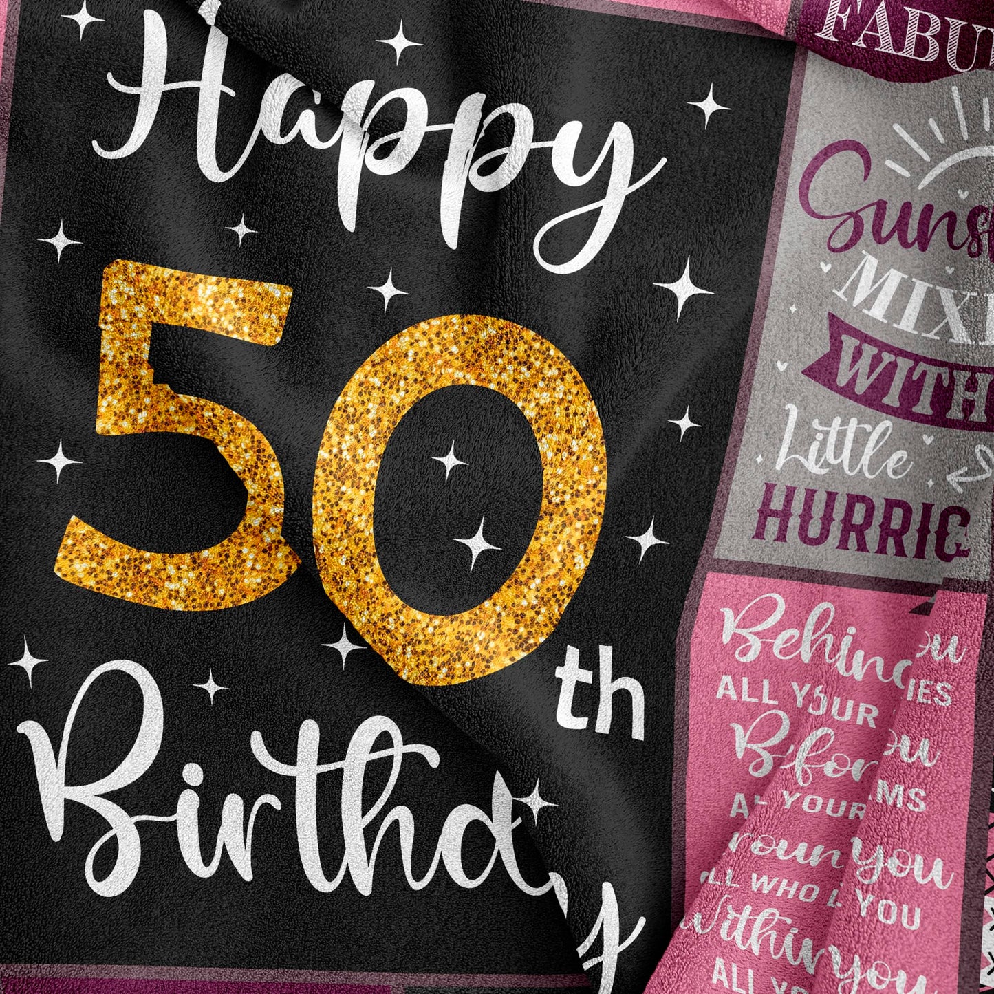 *CasavaRopa Affiliate Link Amonee-YL 50th Birthday Gifts for Women, 50th Birthday Gift Blanket 60"X80", 50 Year Old Gifts for Women, 50th Birthday Gifts for Her, 50th Birthday Decorations, 50 Years Old Birthday Gifts for Woman