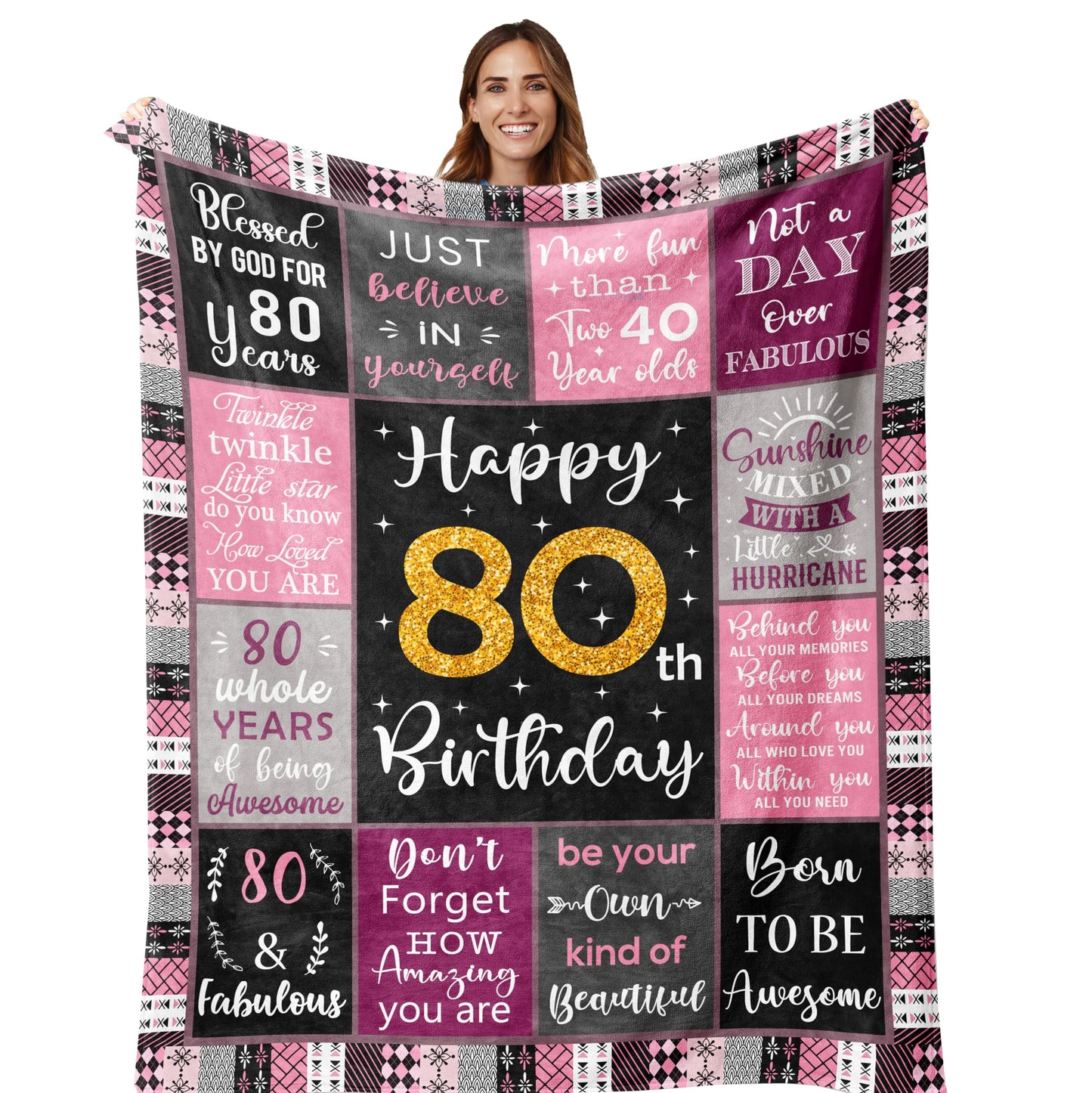 *CasavaRopa Affiliate Link Amonee-YL 50th Birthday Gifts for Women, 50th Birthday Gift Blanket 60"X80", 50 Year Old Gifts for Women, 50th Birthday Gifts for Her, 50th Birthday Decorations, 50 Years Old Birthday Gifts for Woman