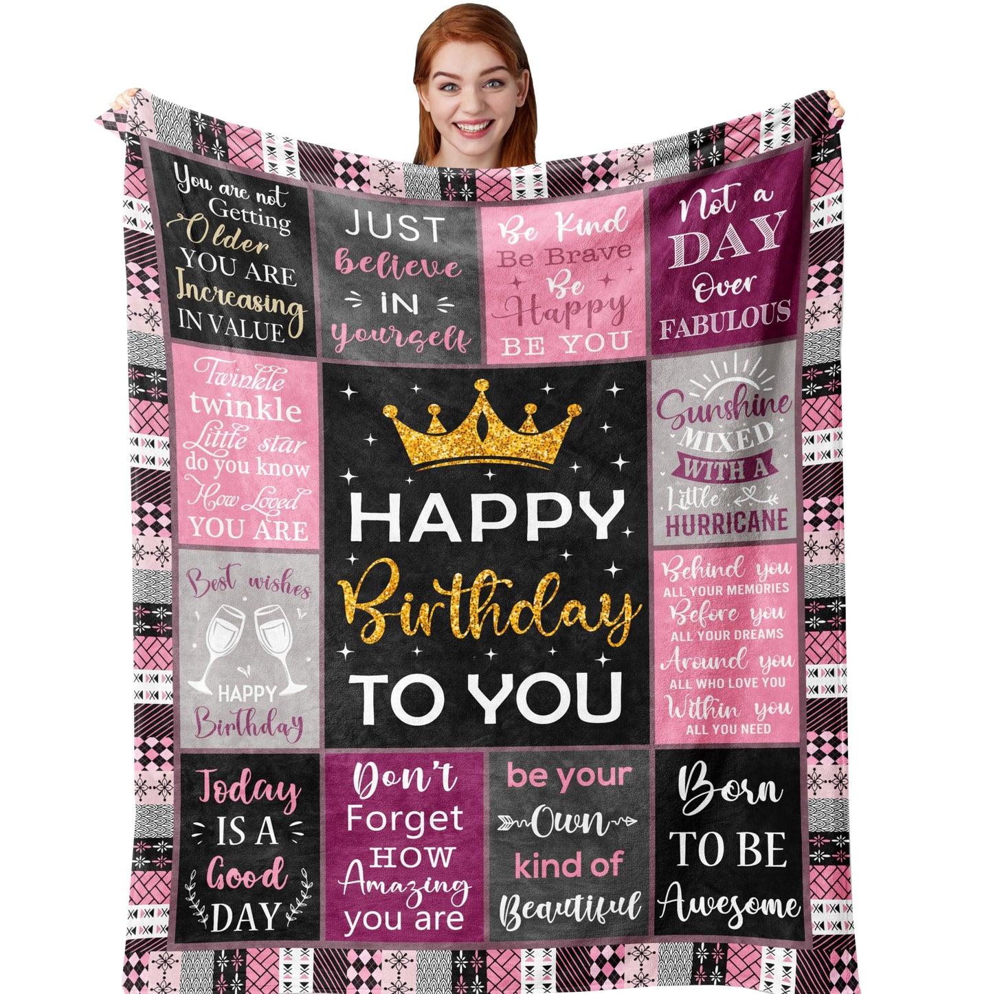 *CasavaRopa Affiliate Link Amonee-YL 50th Birthday Gifts for Women, 50th Birthday Gift Blanket 60"X80", 50 Year Old Gifts for Women, 50th Birthday Gifts for Her, 50th Birthday Decorations, 50 Years Old Birthday Gifts for Woman