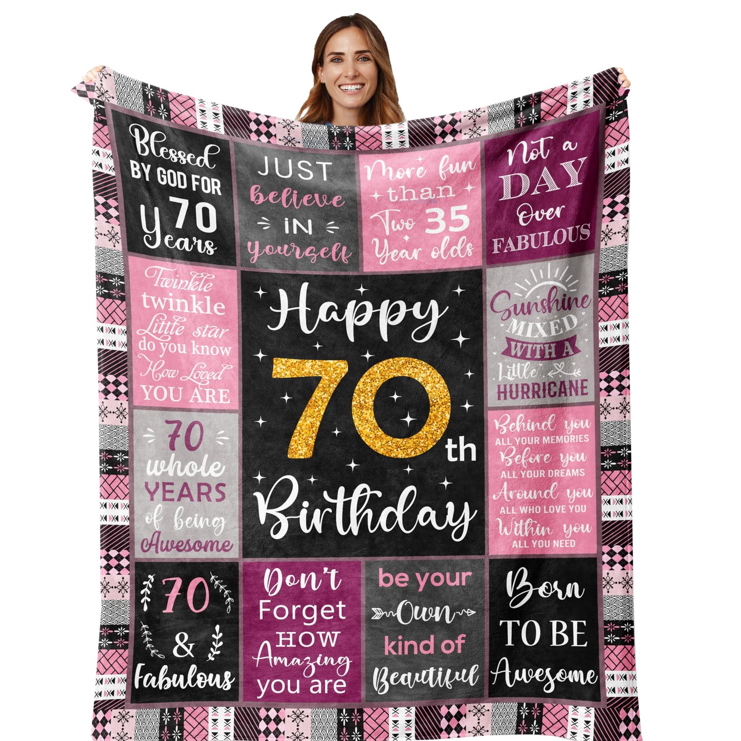 *CasavaRopa Affiliate Link Amonee-YL 50th Birthday Gifts for Women, 50th Birthday Gift Blanket 60"X80", 50 Year Old Gifts for Women, 50th Birthday Gifts for Her, 50th Birthday Decorations, 50 Years Old Birthday Gifts for Woman