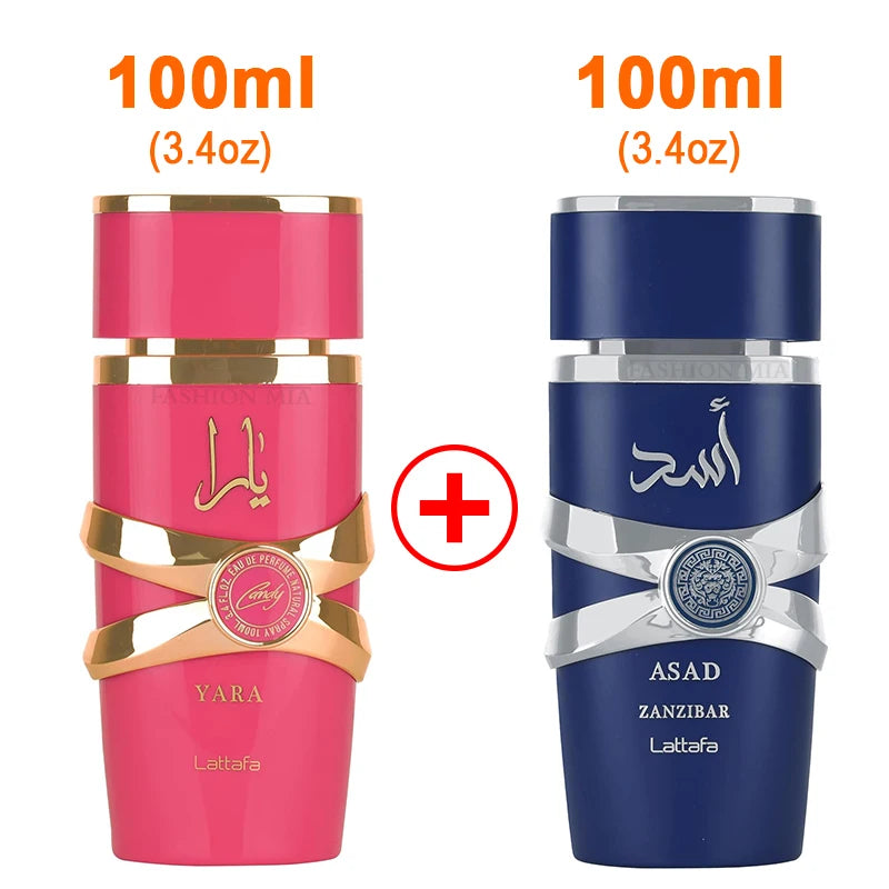 (YARA) 2 Box Set (100ml) Men's Yara and Candy Women Arabic perfume