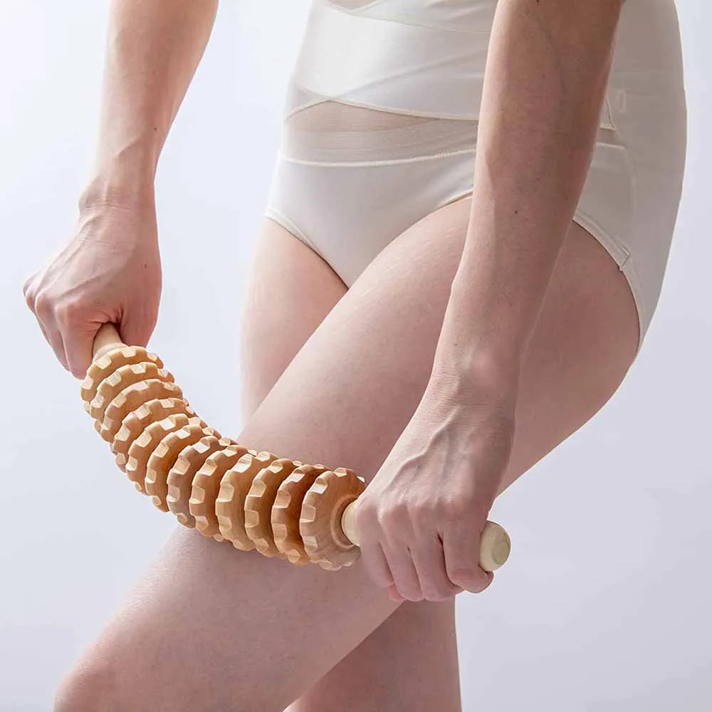 Curved Wood Lymphatic Drainage Tool