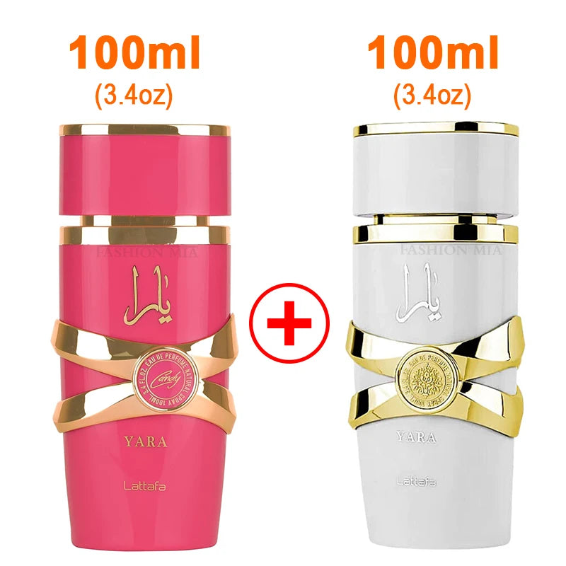 (YARA) 2 Box Set (100ml) Men's Yara and Candy Women Arabic perfume