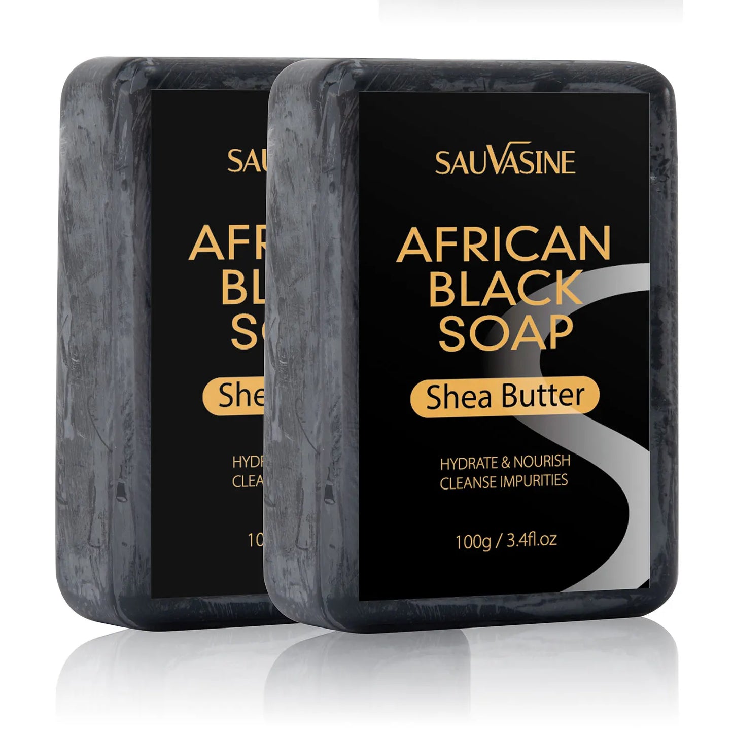 100g African Black Soap Acne Treatment Deep Cleaning Exfoliate Facial Moisturizing Skin Smoothing Face Soap for Skin Care