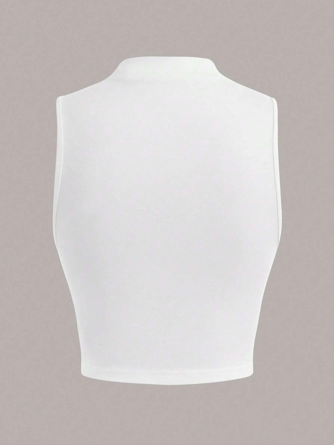 Top sin mangas casual, ajuste slim de ropa urbana (street wear)