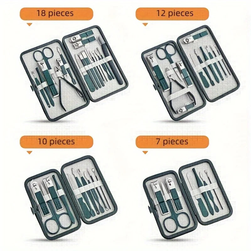 Multi piece Nail Care Kit and Travel Case