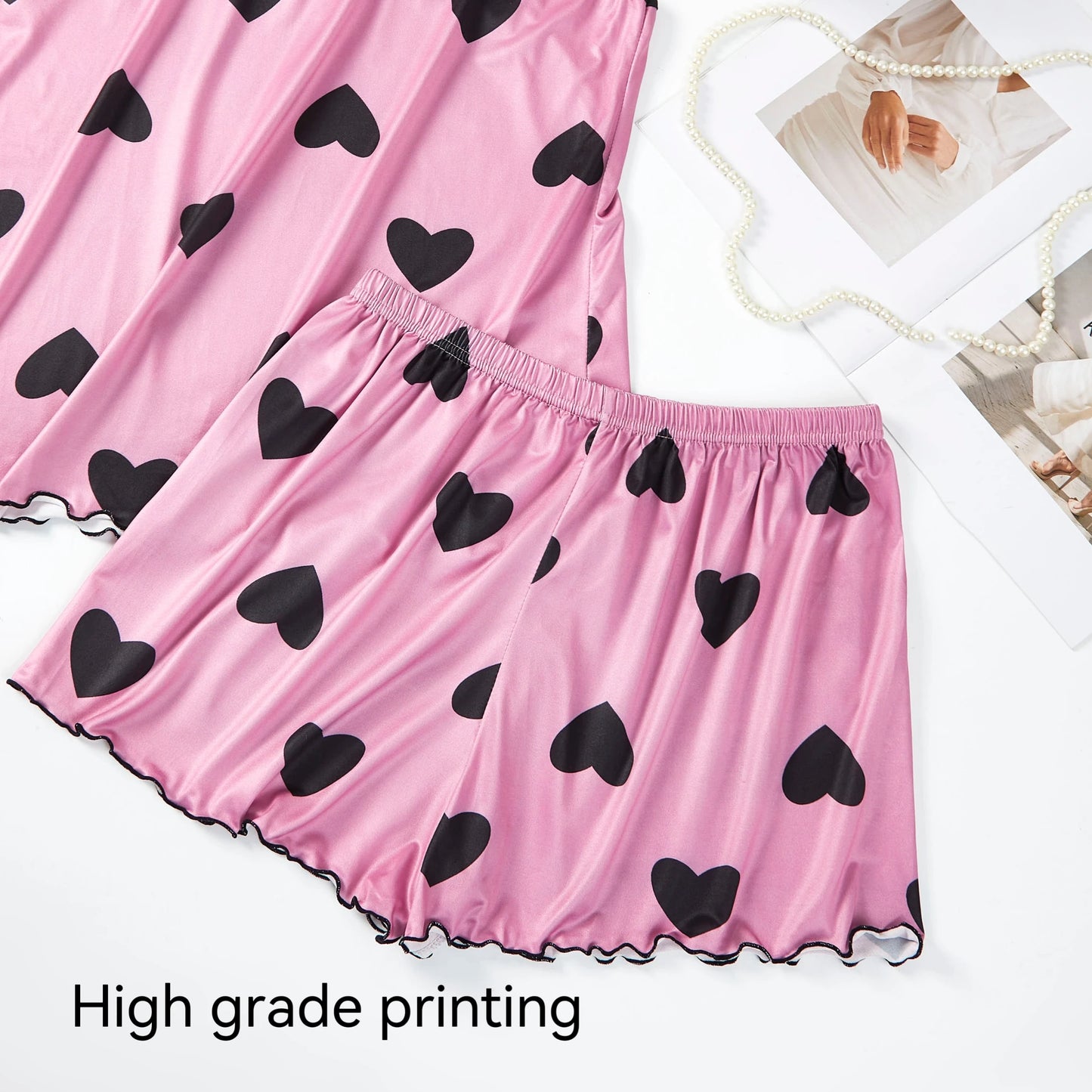 Pajama Cami Set (Comfortable, Casual, Cuarto)
