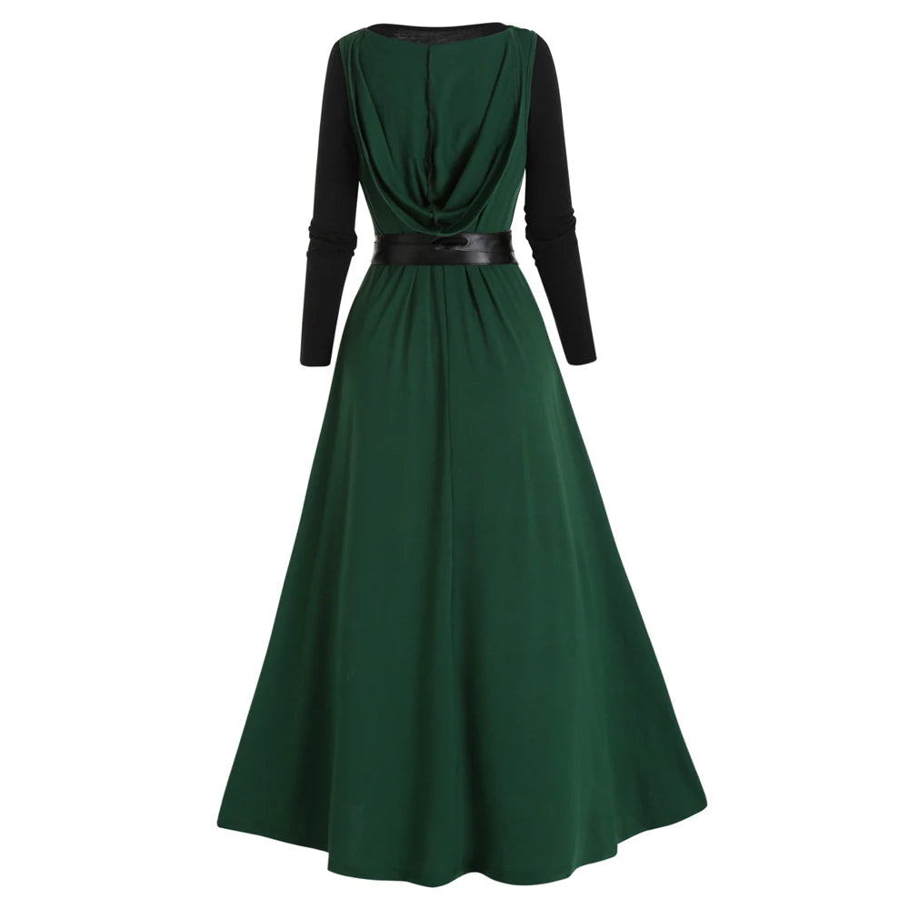 Longline Hooded Dress (Estilo Gotico)