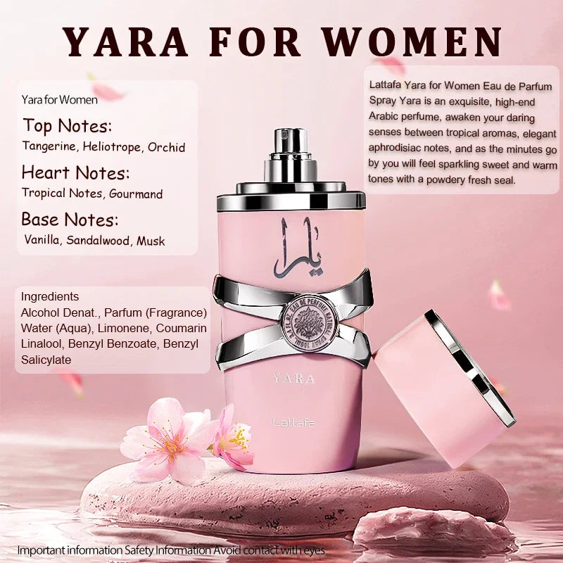 (YARA) 2 Box Set (100ml) Men's Yara and Candy Women Arabic perfume