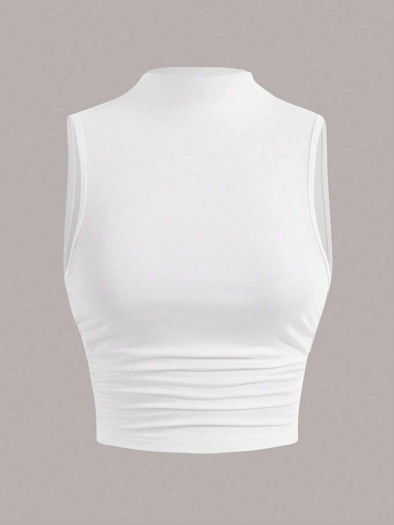 Top sin mangas casual, ajuste slim de ropa urbana (street wear)