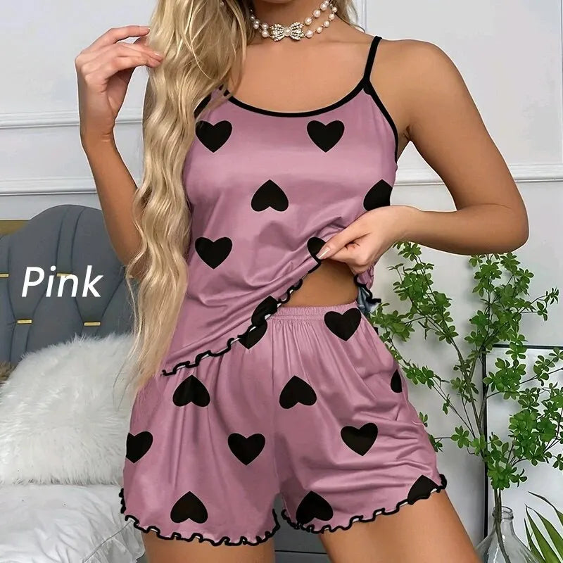 Pajama Cami Set (Comfortable, Casual, Cuarto)