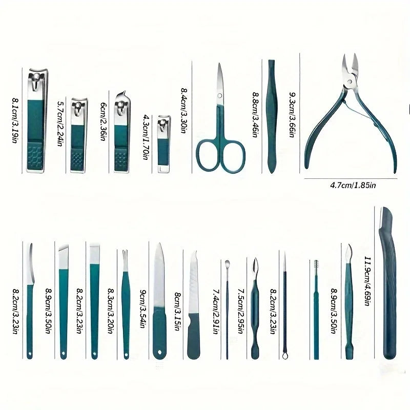 Multi piece Nail Care Kit and Travel Case