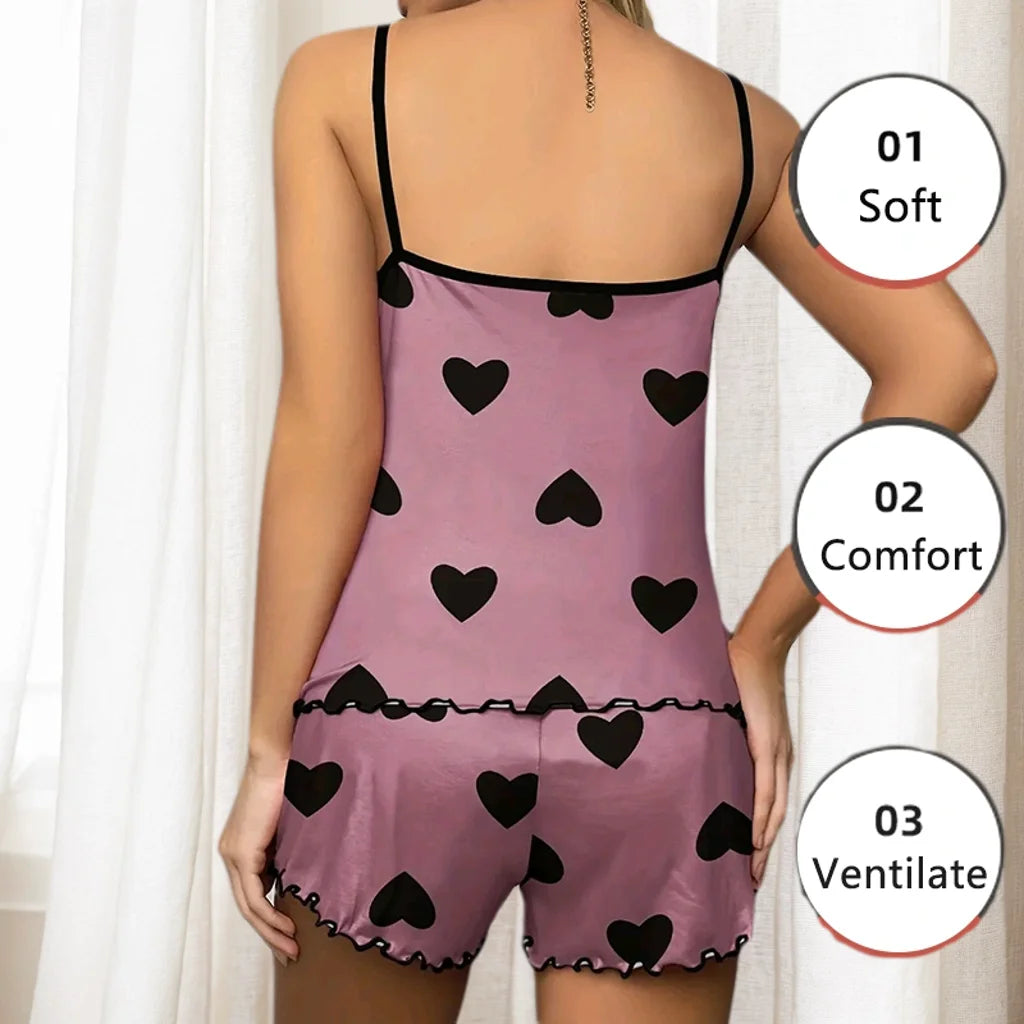 Pajama Cami Set (Comfortable, Casual, Cuarto)