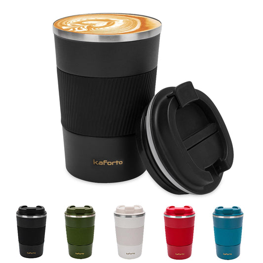 *Amazon Affiliate Link          12oz Insulated Coffee Travel Mug Stainless Steel Vacuum Coffee Cup Leakproof with Screw Lid Double Wall Coffee Tumbler Reusable Thermal Cup for Hot/Iced Beverage - 380ml, Black