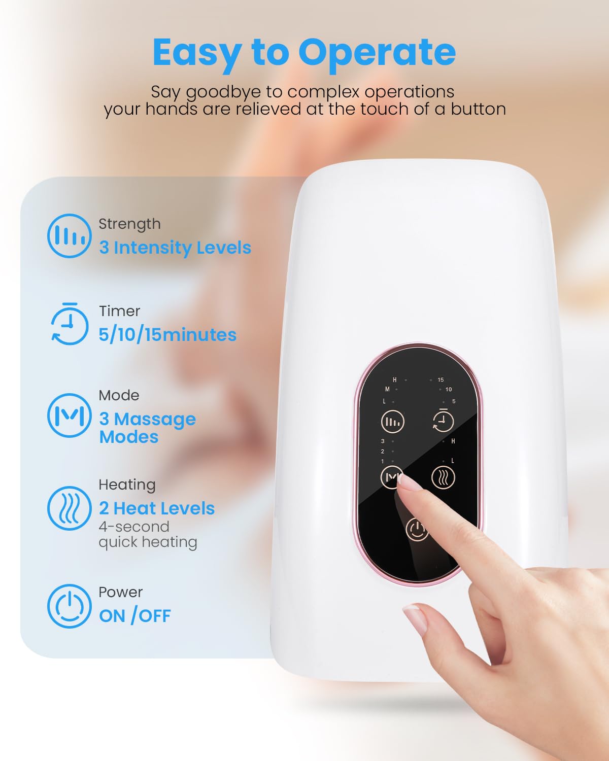 NOWWISH Hand Massager with Heat and Compression for Arthritis and Carpal Tunnel Pain