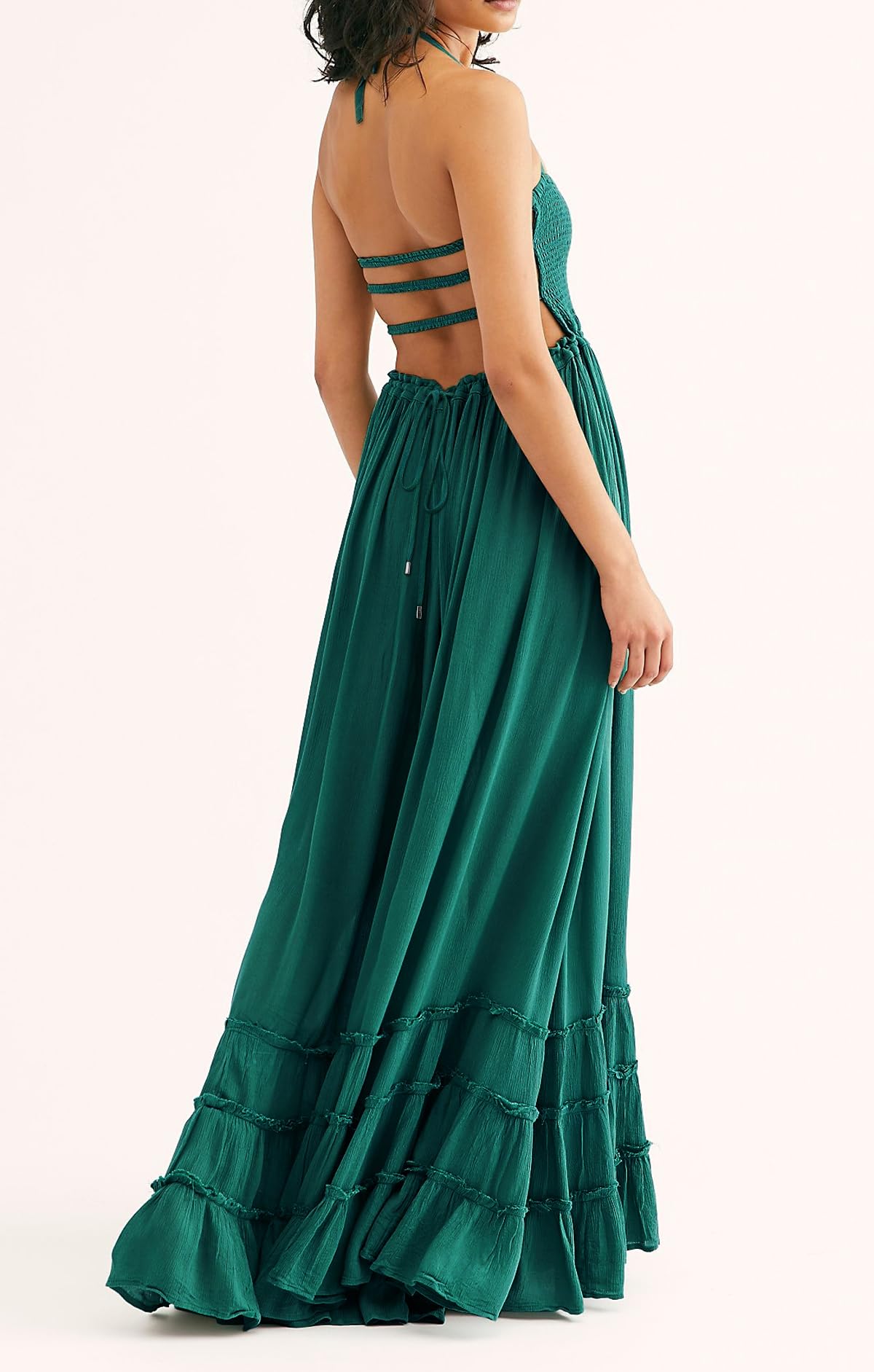 R.Vivimos Womens Summer Boho Sexy Backless Long Dresses