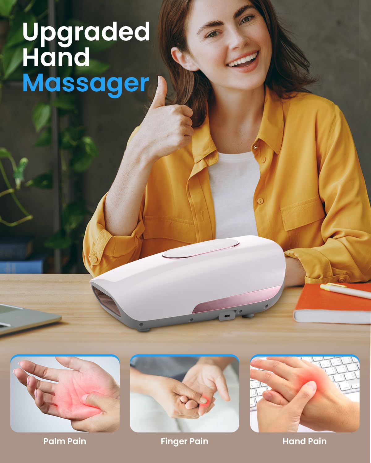 NOWWISH Hand Massager with Heat and Compression for Arthritis and Carpal Tunnel Pain