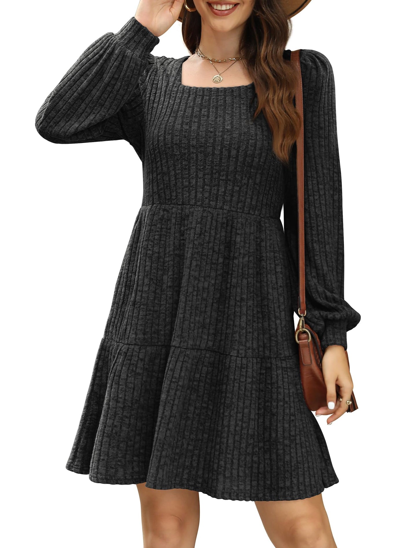 Casual Babydoll Sweater Dress