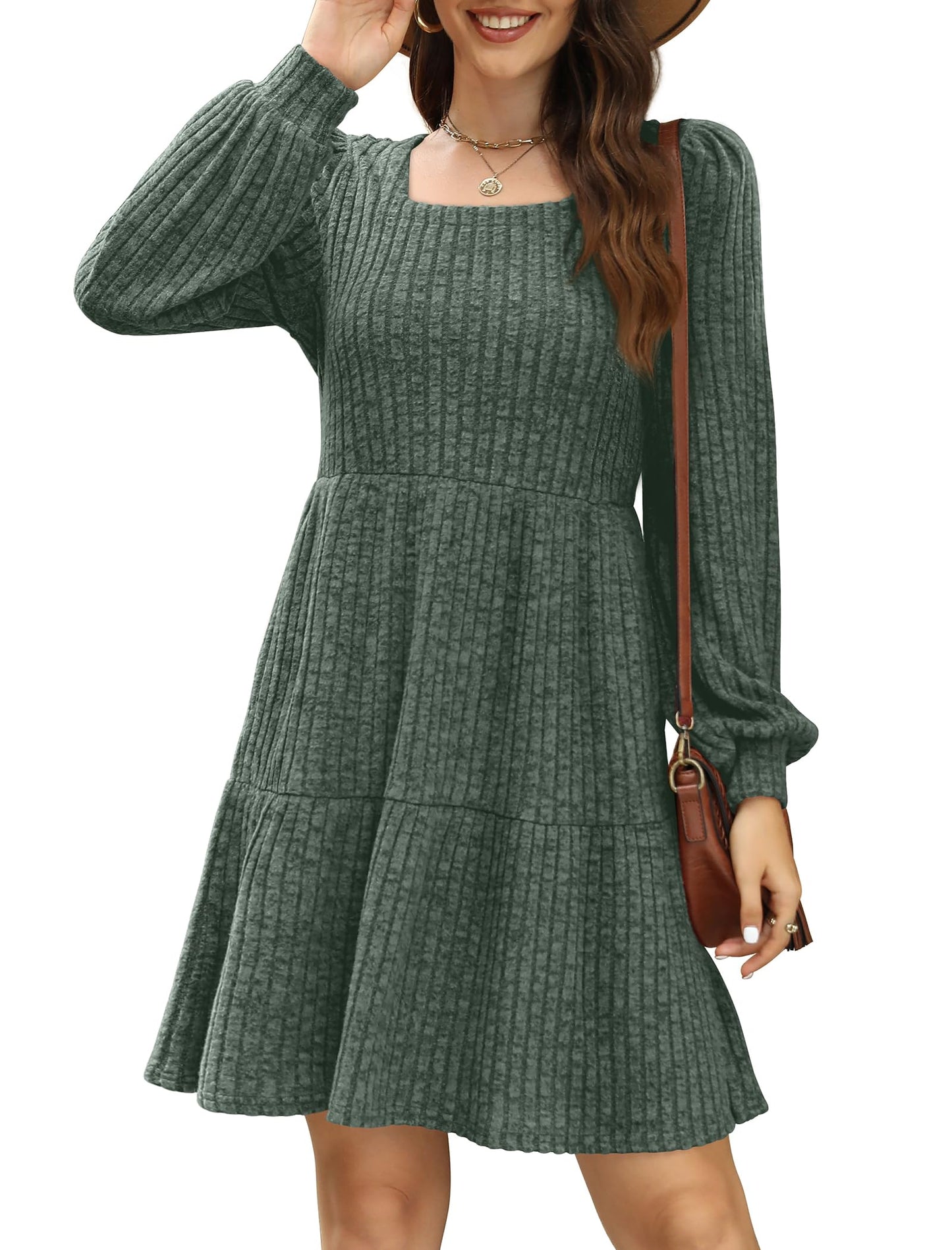 Casual Babydoll Sweater Dress