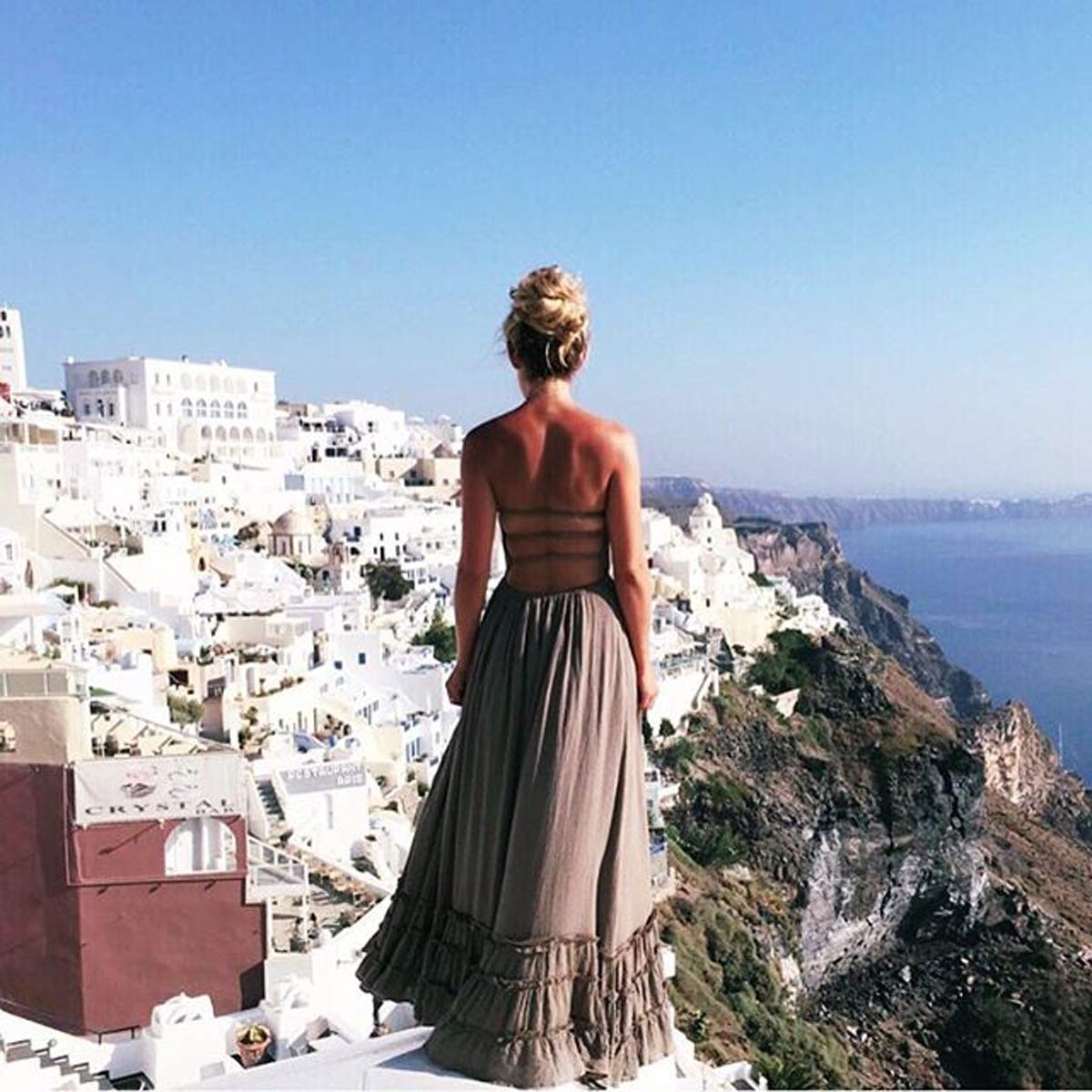 R.Vivimos Womens Summer Boho Sexy Backless Long Dresses