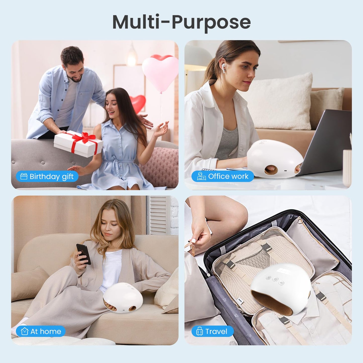NOWWISH Hand Massager with Heat and Compression for Arthritis and Carpal Tunnel Pain
