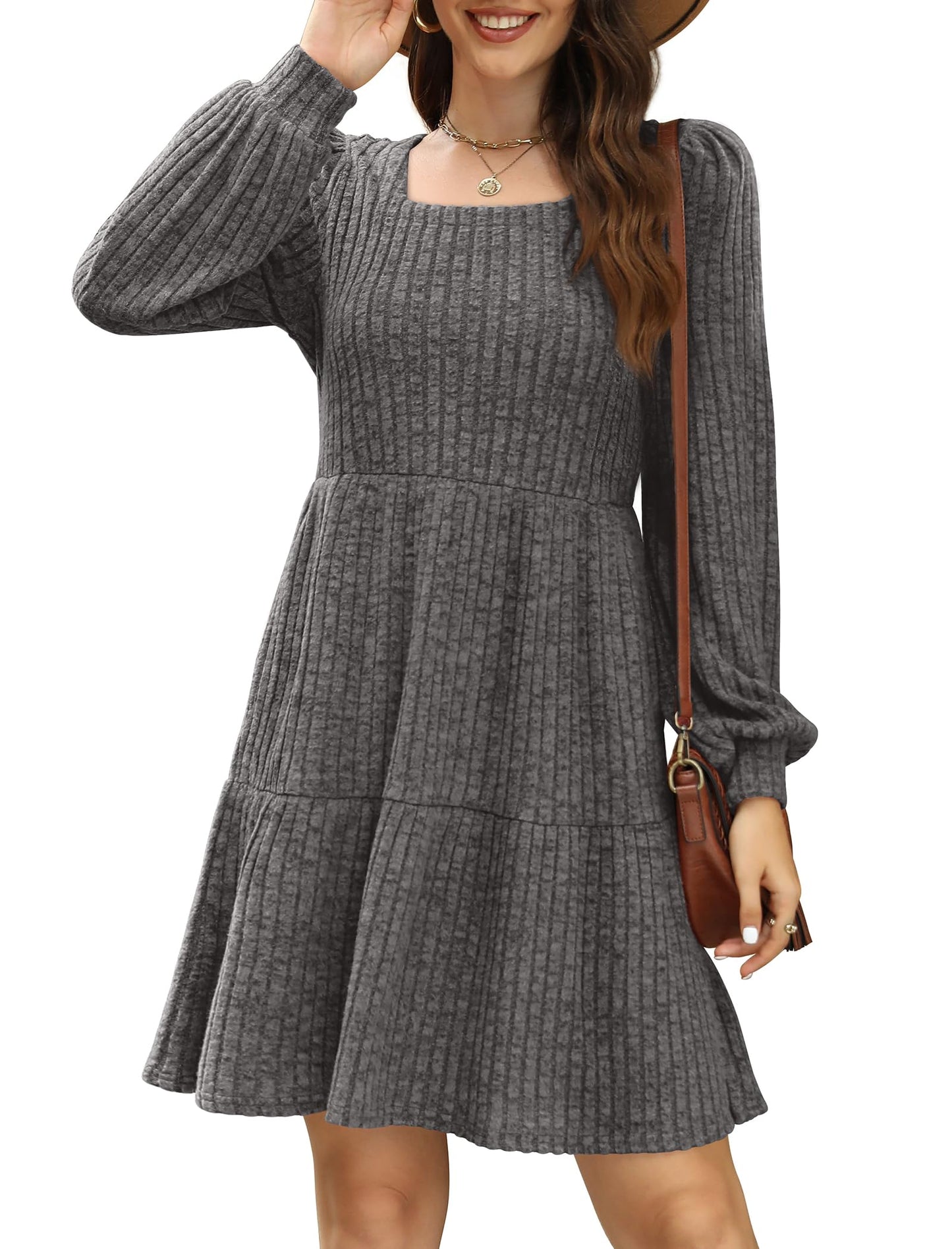 Casual Babydoll Sweater Dress