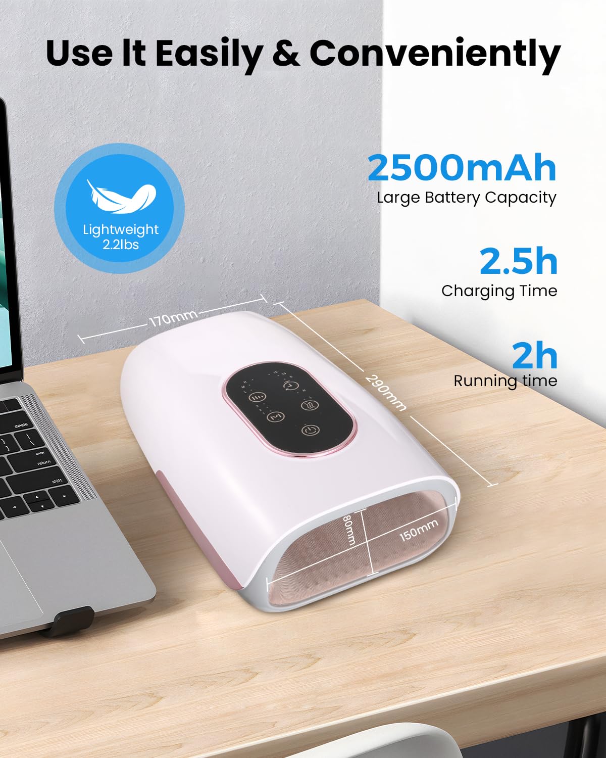NOWWISH Hand Massager with Heat and Compression for Arthritis and Carpal Tunnel Pain